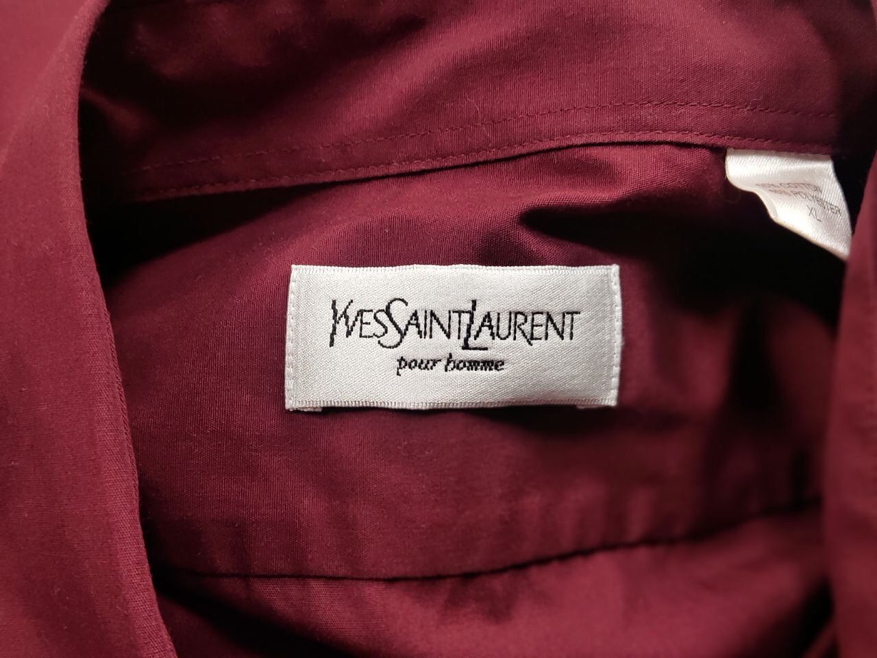 Yves Saint Laurent Vintage 90's Yves Saint Laurent Burgundy Logo Classic Button Size US XL / EU 56 / 4 - 19 Thumbnail