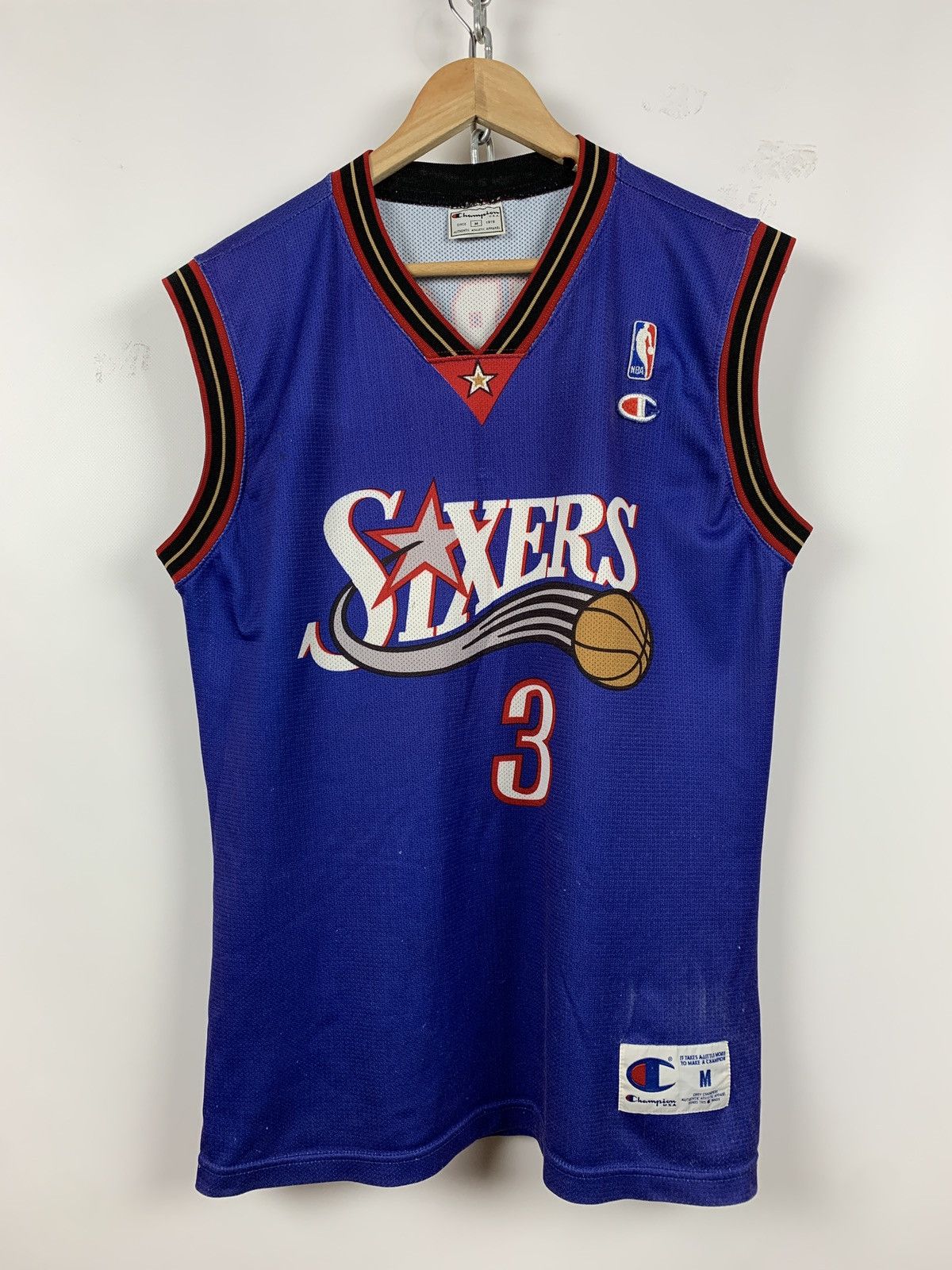 Champion Vintage Philadelphia Sixers #3 Allen Iverson Champion Jersey Size US M / EU 48-50 / 2 - 1 Thumbnail