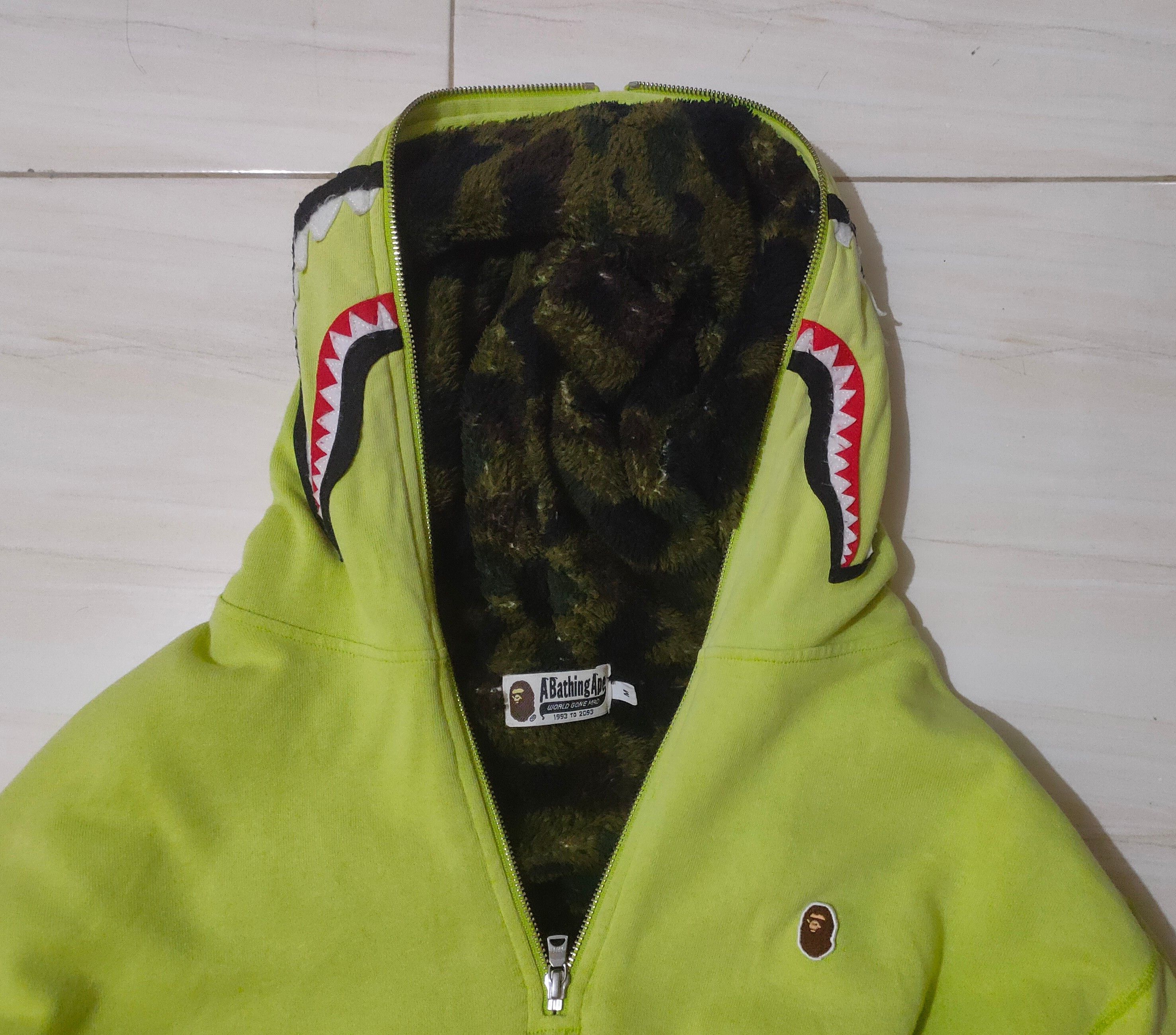 Bape Shark Sherpa Half Zip Pullover Hoodie Size US M / EU 48-50 / 2 - 6 Thumbnail
