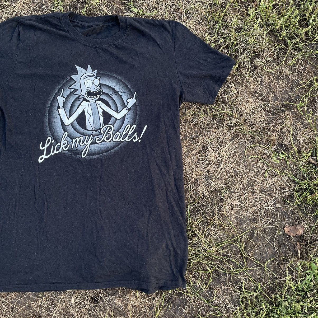 Vintage Vintage Y2K ADULT Rick Tee Lick lls Morty Humor M Size US M / EU 48-50 / 2 - 3 Thumbnail