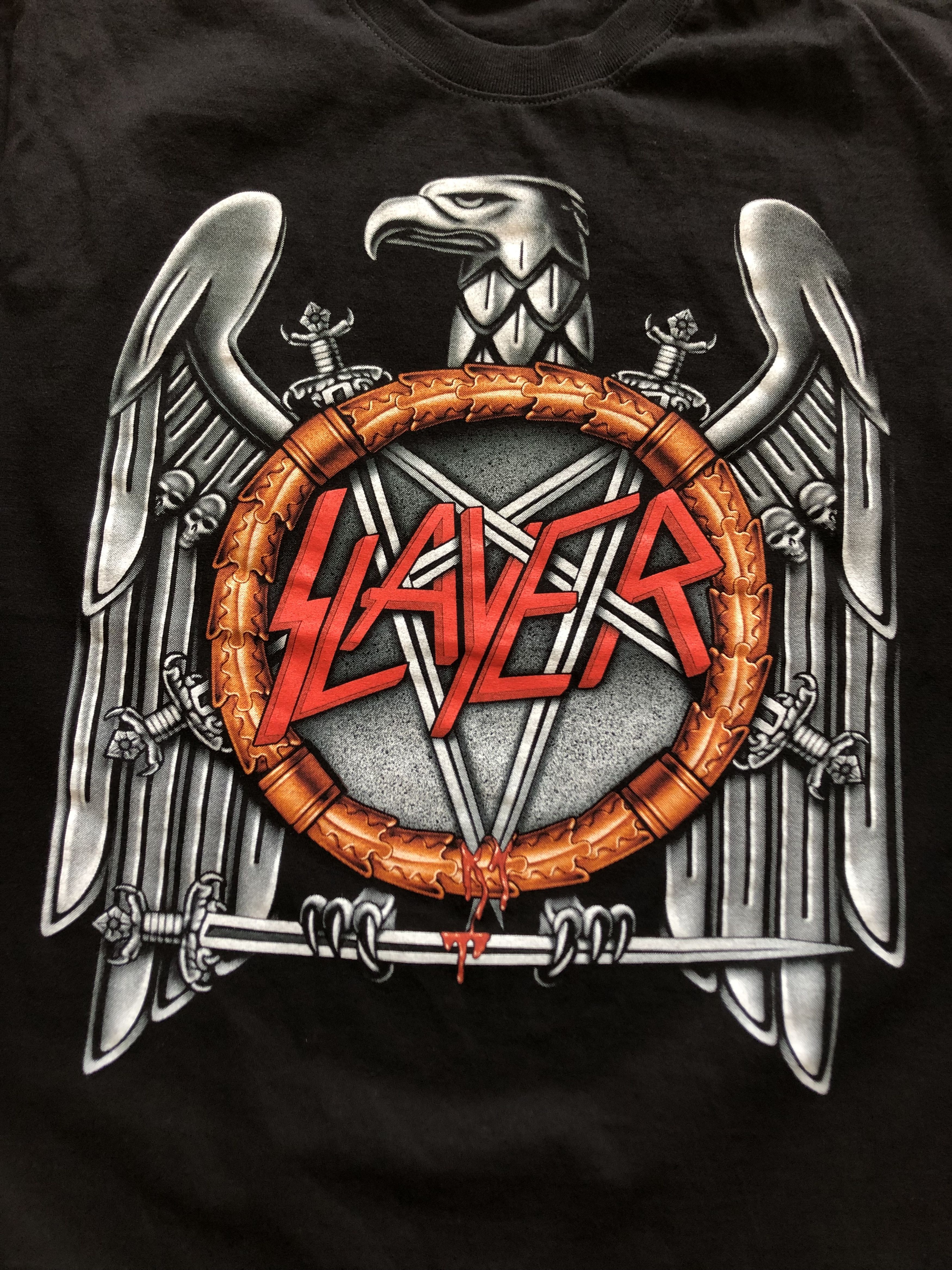 Band Tees × Vintage Vintage Slayer Shirt Band Rare Tee Big Print Y2K Hype Drill Size US L / EU 52-54 / 3 - 3 Thumbnail