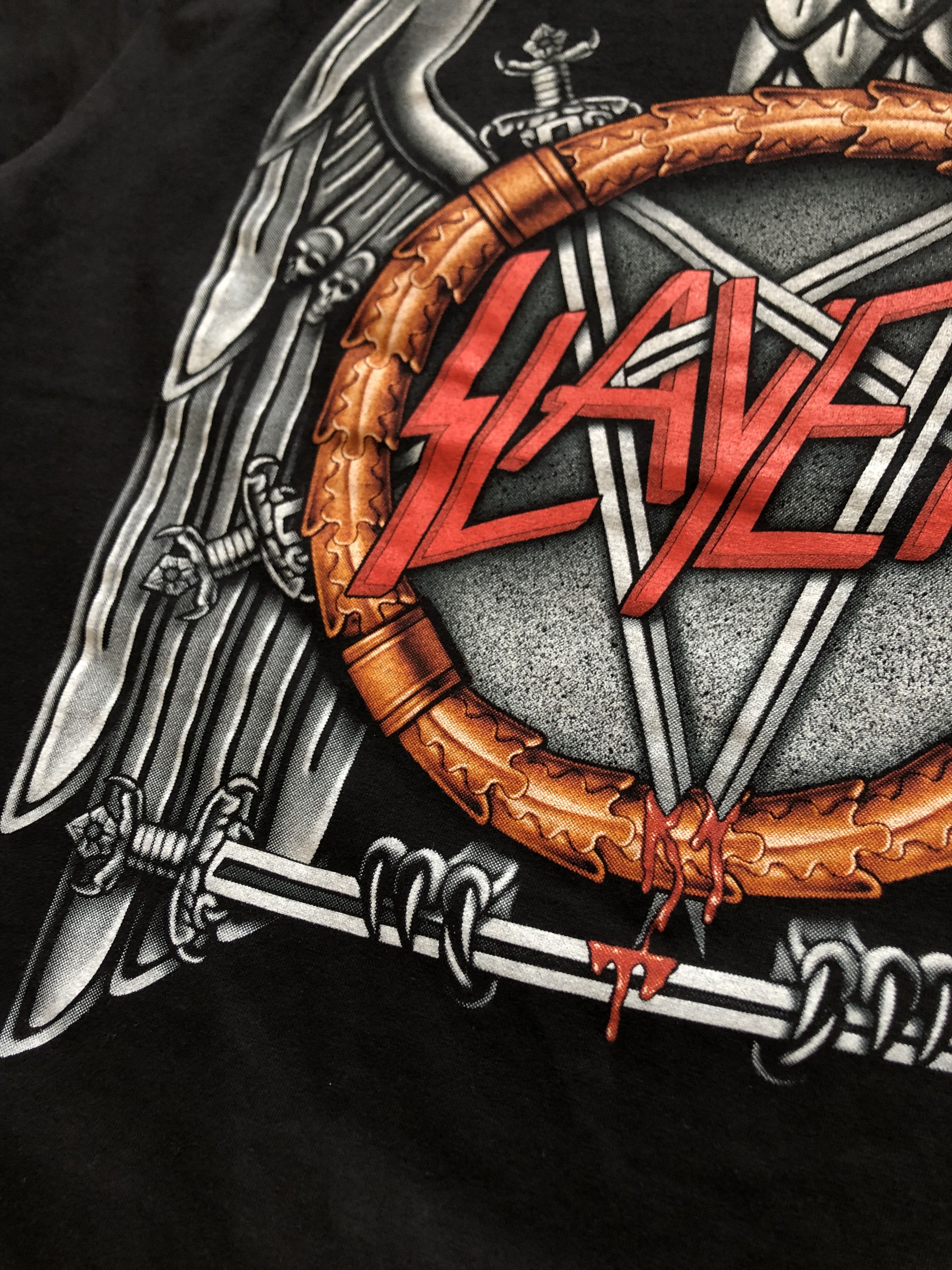 Band Tees × Vintage Vintage Slayer Shirt Band Rare Tee Big Print Y2K Hype Drill Size US L / EU 52-54 / 3 - 6 Thumbnail
