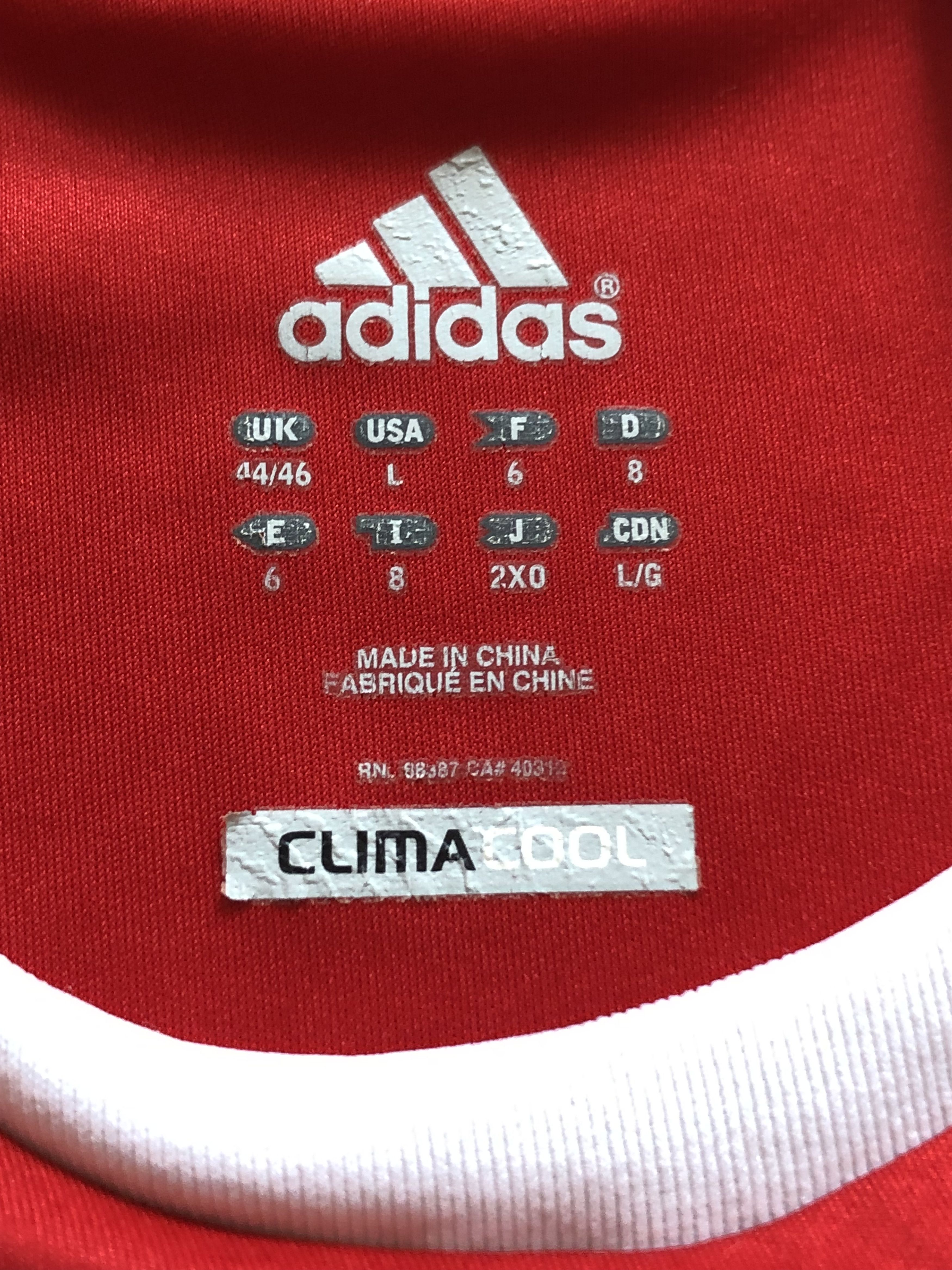 Adidas LIVERPOOL 2010 TRAINING SHIRT SOCCER JERSEY PRE MATCH Size US L / EU 52-54 / 3 - 7 Thumbnail