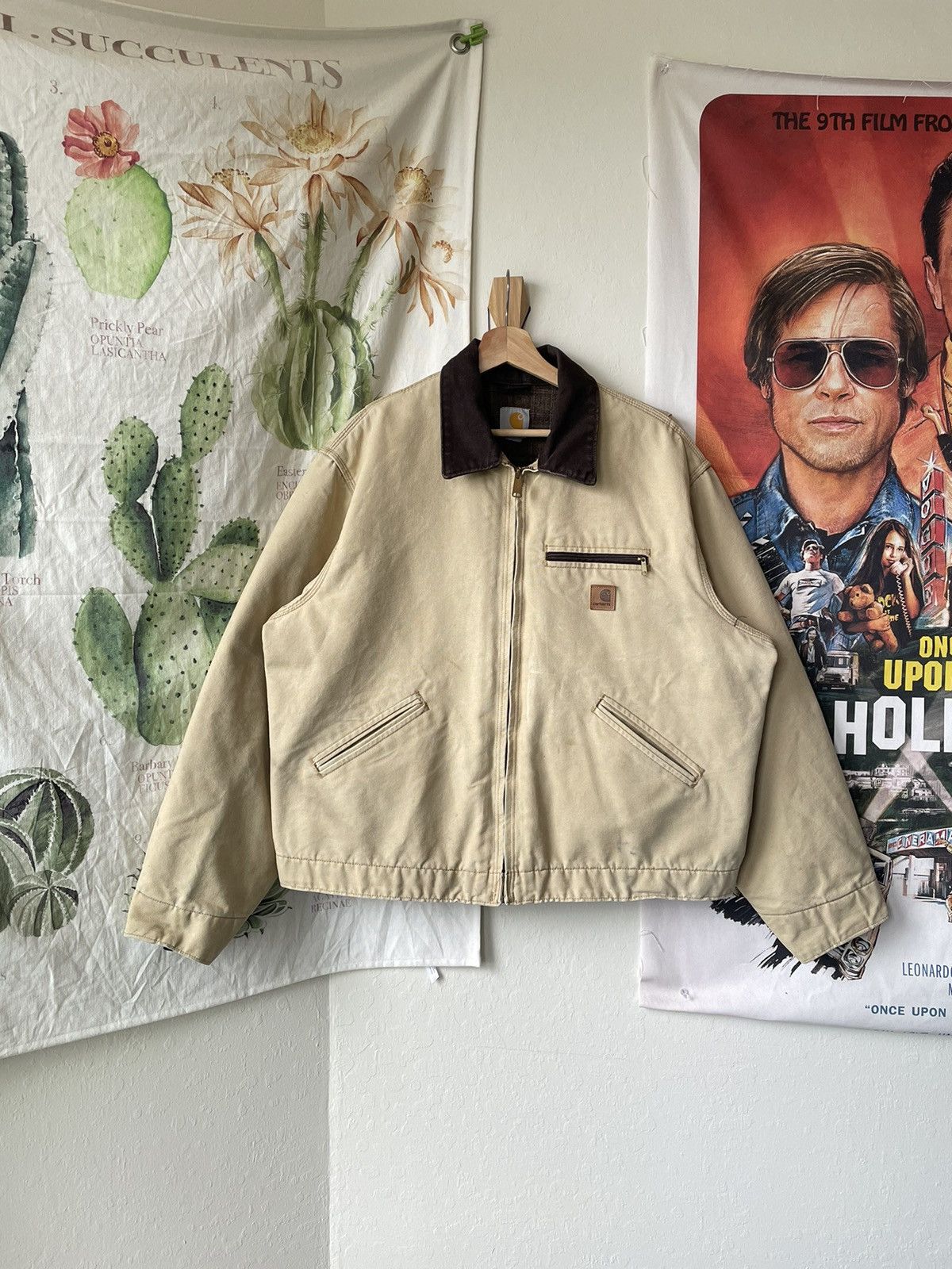 Carhartt × Vintage Carhartt Detroit Jacket J97 WNB Worn Brown 
