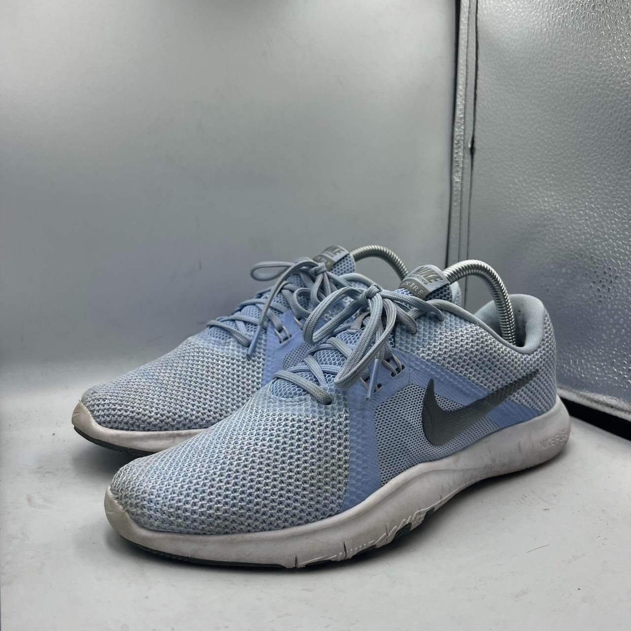 Nike Womens Flex Trainer Blue Shoes Sneakers Size