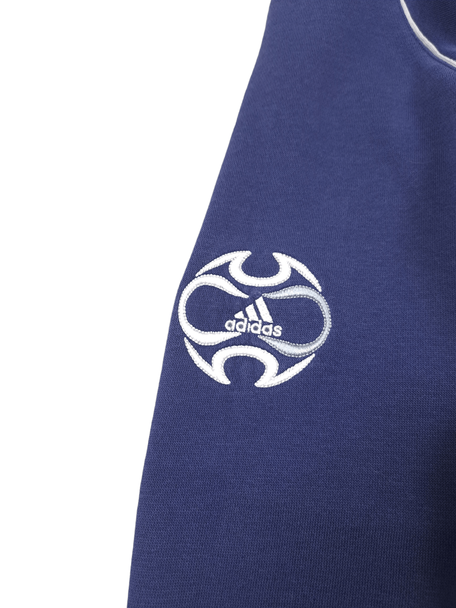 Adidas × Vintage Vintage 90s Adidas Logo Navy Hoodie Sweatshirt L Size US L / EU 52-54 / 3 - 4 Thumbnail