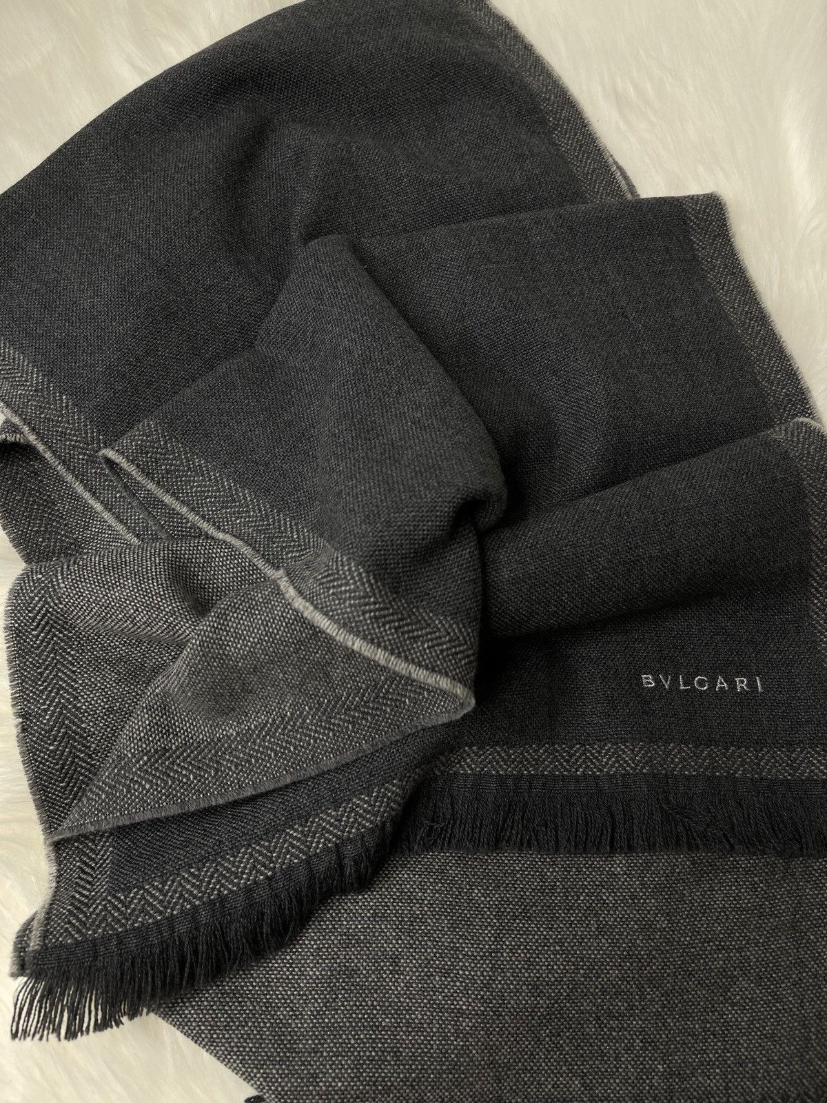 Bvlgari Bvlgari Luxury Made in Italy Kashmir Scarf Scarves Size ONE SIZE - 7 Thumbnail