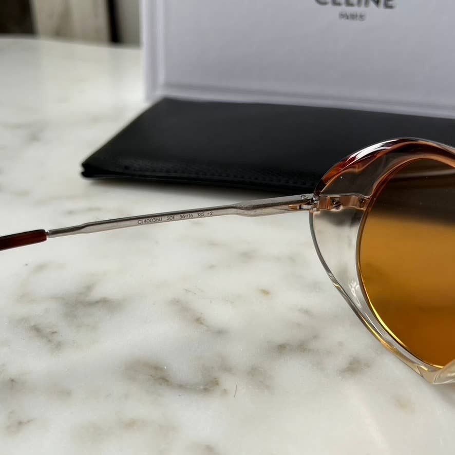 Celine NEW Celine CL40036U Round Sunglasses in Brown Clear 