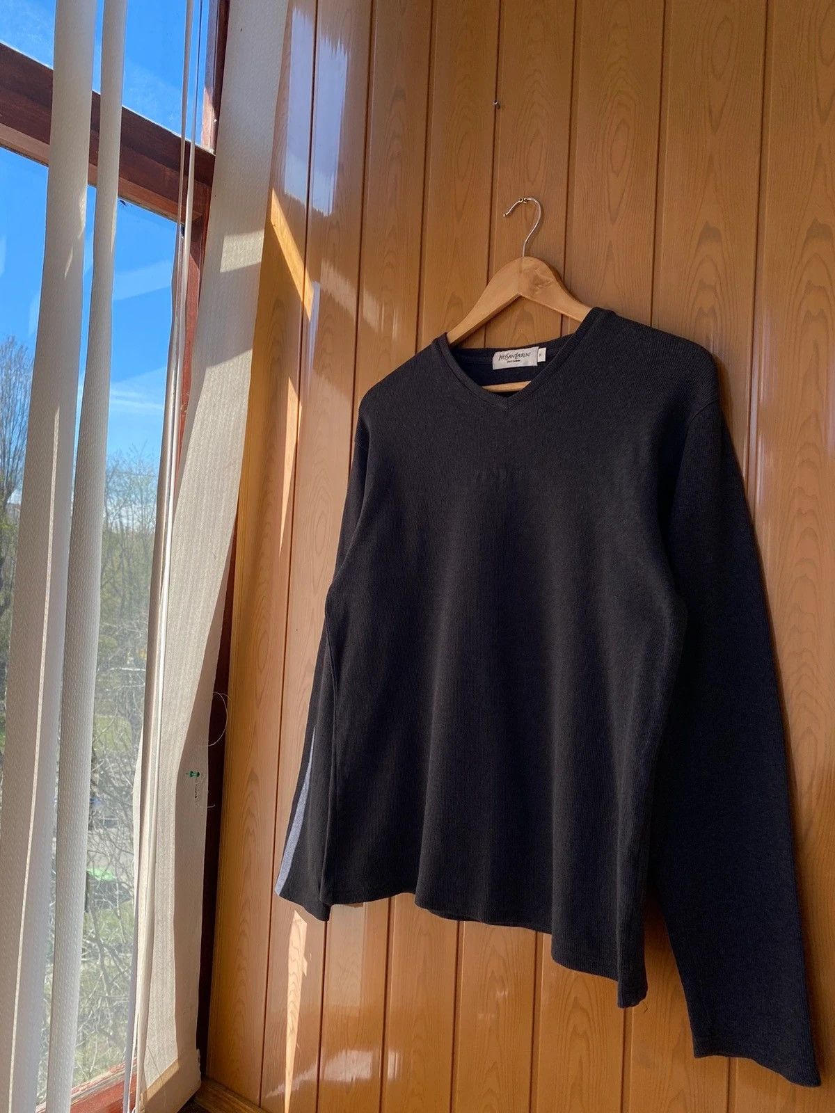 Vintage Yves Saint Laurent Logo Grey Sweatshirt