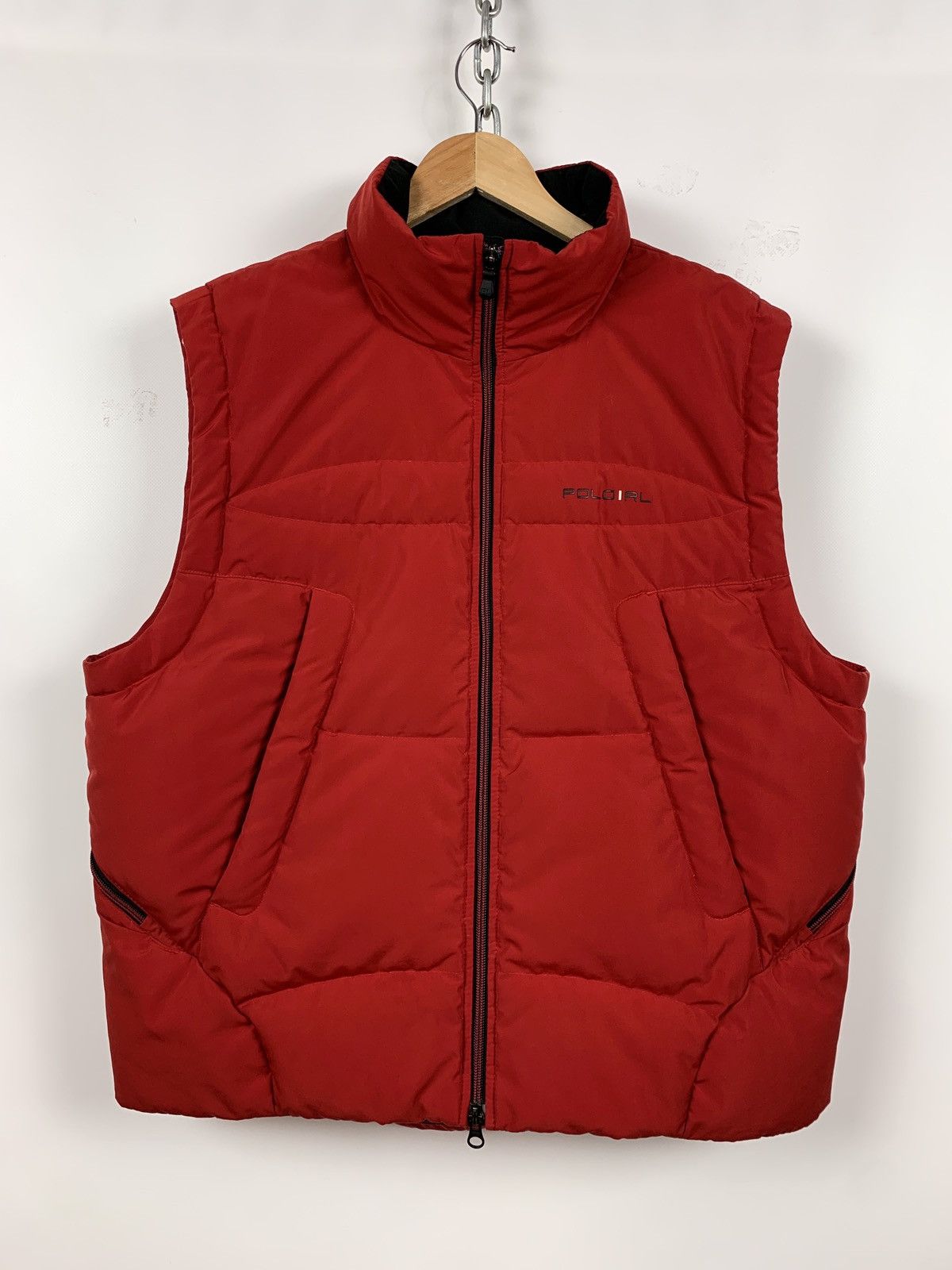 Vintage Polo Ralph Lauren RL-67 Red Puffer Down Vest