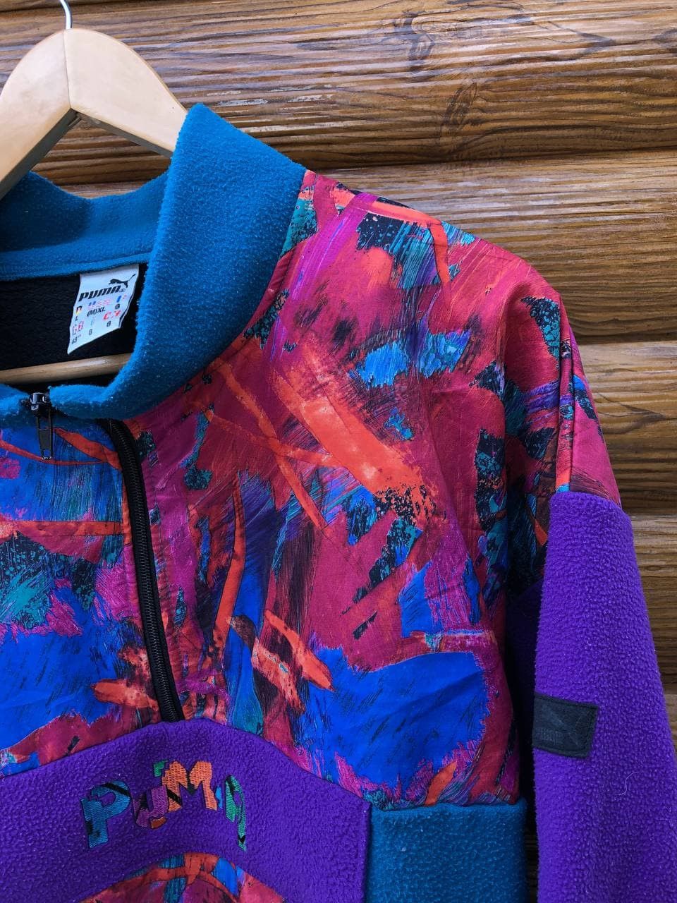 Japanese Brand Puma Big Logo Fleece Jacket Size US L / EU 52-54 / 3 - 4 Thumbnail