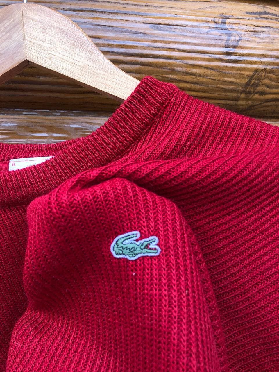 Lacoste × Vintage 90's Vintage Lacoste Knit Sweater Size US XXL / EU 58 / 5 - 4 Thumbnail