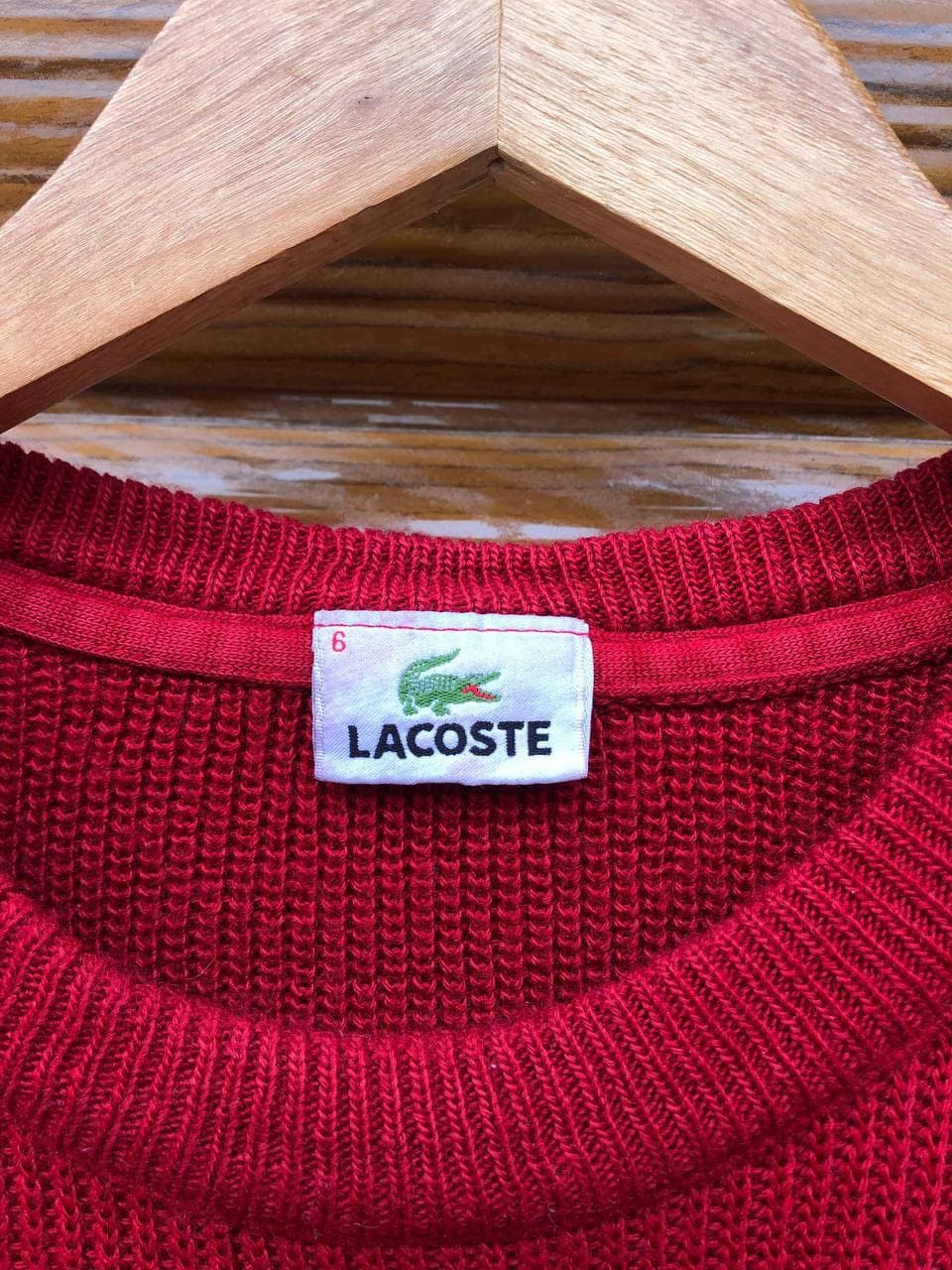 Lacoste × Vintage 90's Vintage Lacoste Knit Sweater Size US XXL / EU 58 / 5 - 5 Thumbnail