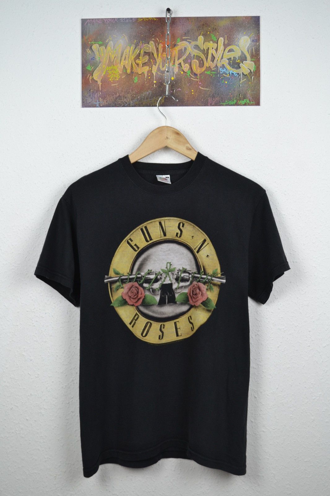 GUNS N' ROSES Guns N' Roses Band T-shirt Band Tee Men's M size cotton black type Vintage Second Hand main image 0