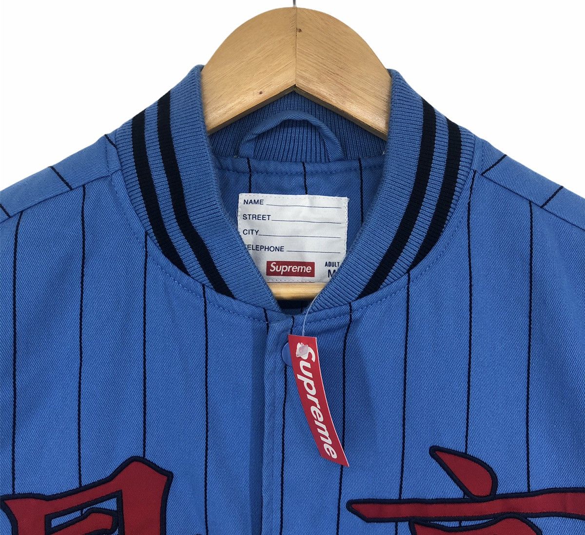 Supreme Supreme Pinstripe Varsity Jacket Spring/Summer 2019 Size US M / EU 48-50 / 2 - 6 Thumbnail
