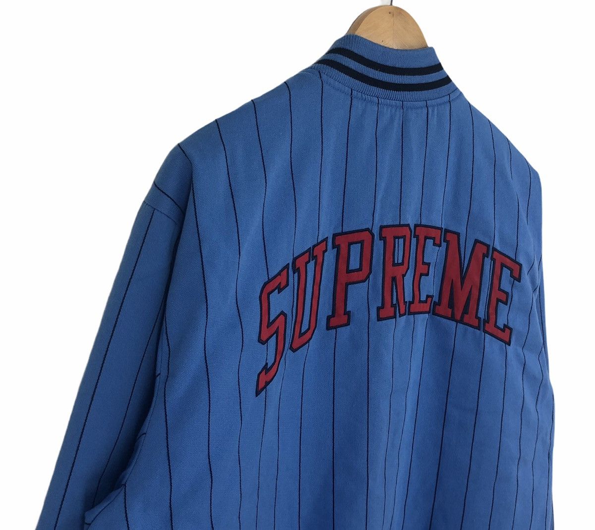 Supreme Supreme Pinstripe Varsity Jacket Spring/Summer 2019 Size US M / EU 48-50 / 2 - 16 Thumbnail