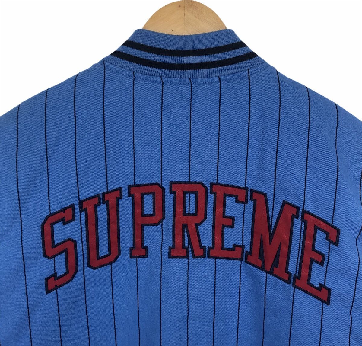 Supreme Supreme Pinstripe Varsity Jacket Spring/Summer 2019 Size US M / EU 48-50 / 2 - 14 Thumbnail