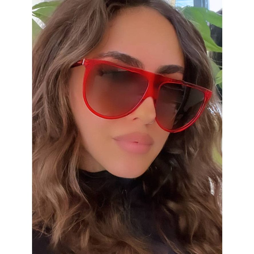 NEW Celine CL40006I Thin Shadow Sunglasses in Red display picture 3