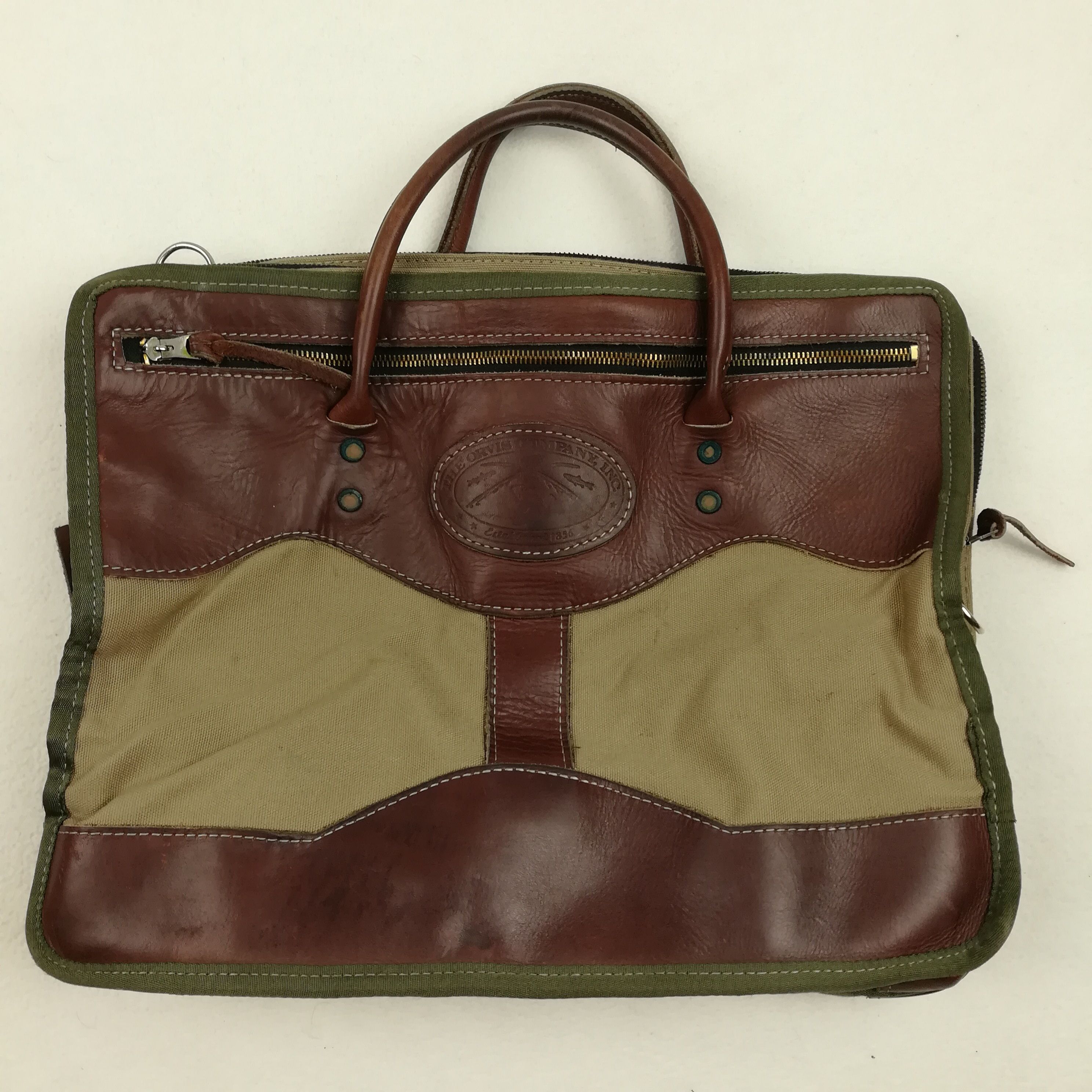 Orvis × Vintage Vintage Orvis Battenkill Leather Briefcase Laptop Bag ...