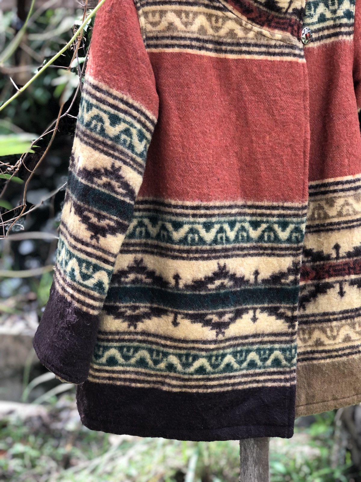 Native Vintage 90's Titicaca Wool Jacket Navajo Native Art Size XS / US 0-2 / IT 36-38 - 3 Thumbnail