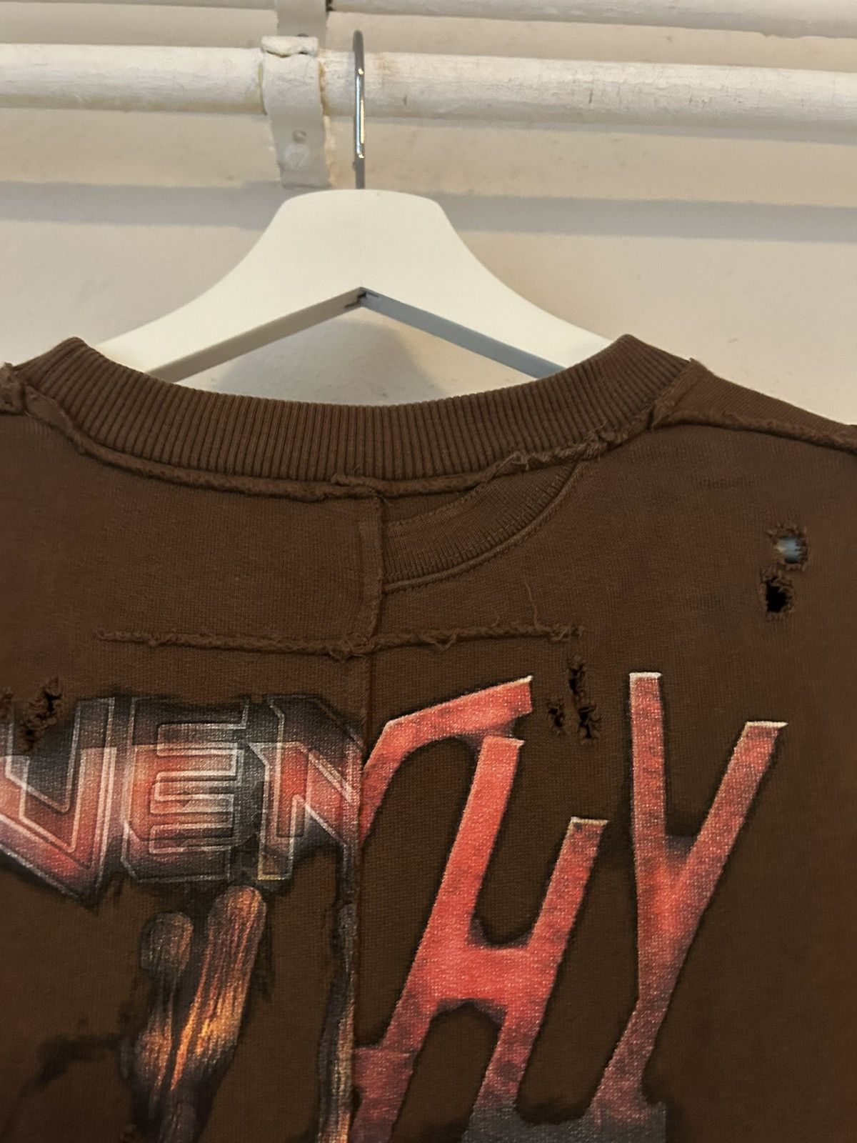 Givenchy Givenchy FW16 Heavy Metal Printed and Distressed Sweatshirt Size US M / EU 48-50 / 2 - 7 Thumbnail