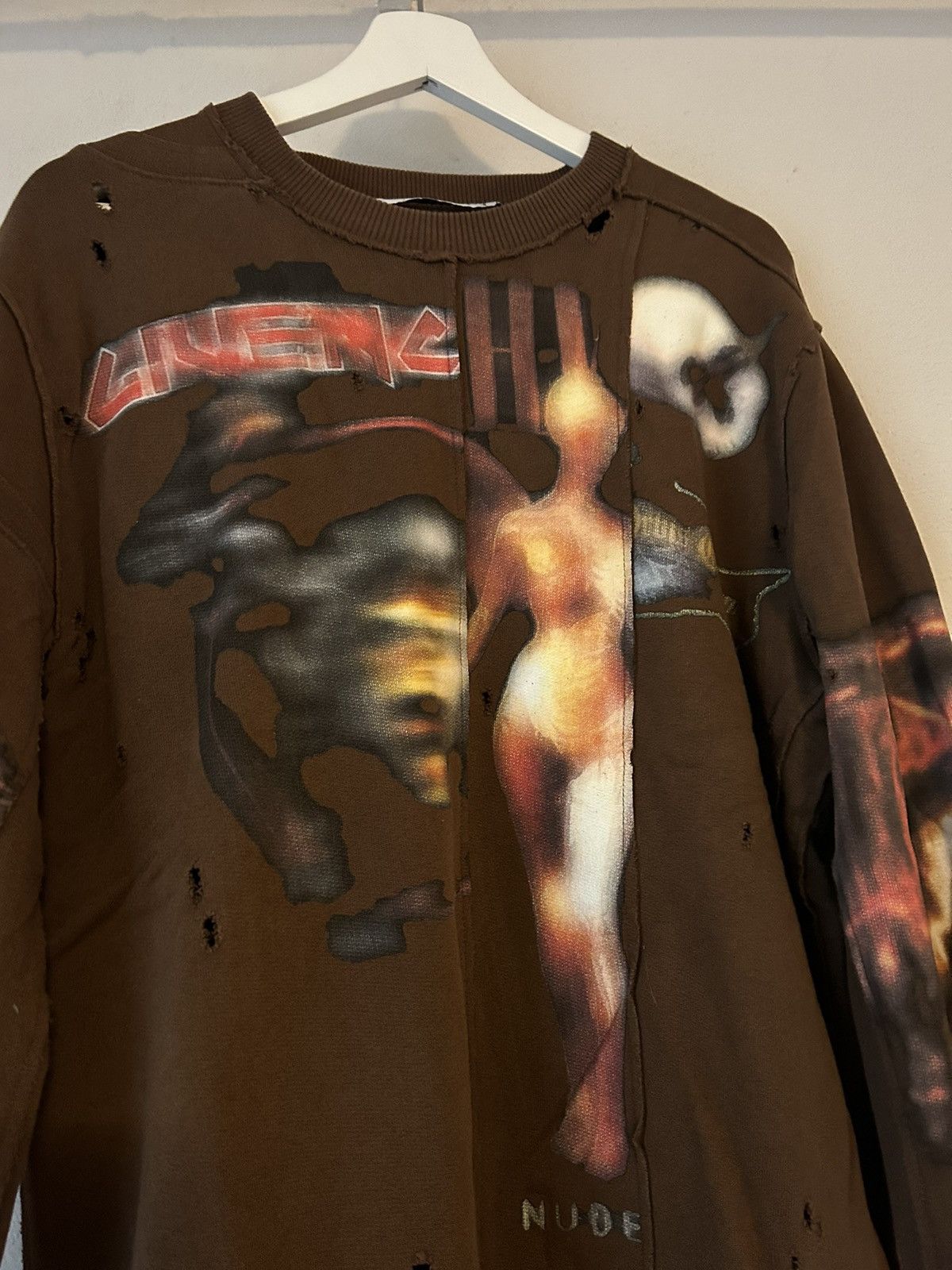 Givenchy Givenchy FW16 Heavy Metal Printed and Distressed Sweatshirt Size US M / EU 48-50 / 2 - 3 Thumbnail