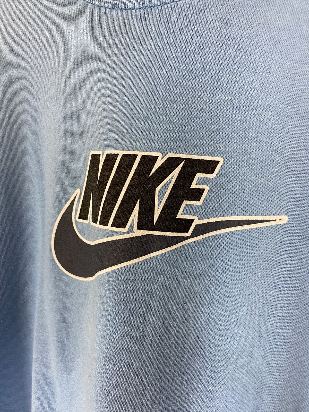 Nike × Vintage 90’s Vintage Faded Nike Central Logo T-Shirt Size US M / EU 48-50 / 2 - 5 Thumbnail