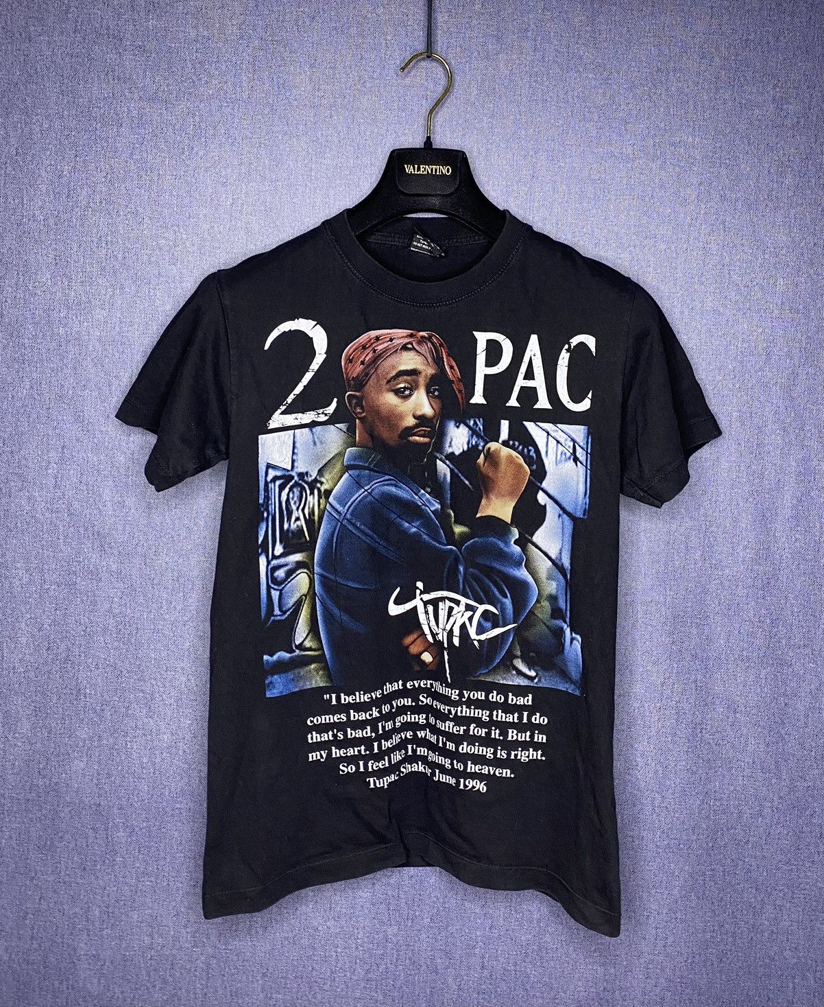 Rap Tees × Vintage Vintage 2pac tupac back print t shirt S Size US S / EU 44-46 / 1 - 1 Thumbnail
