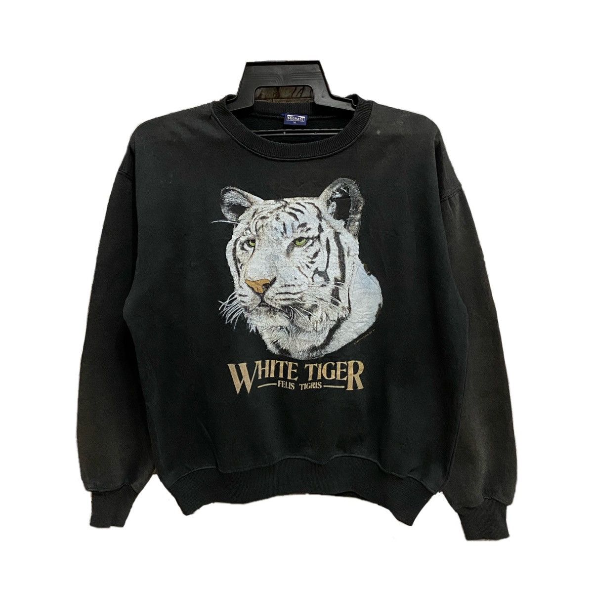 Vintage Vintage white Tiger big logo animal sweatshirt Size US XL / EU 56 / 4 - 1 Thumbnail