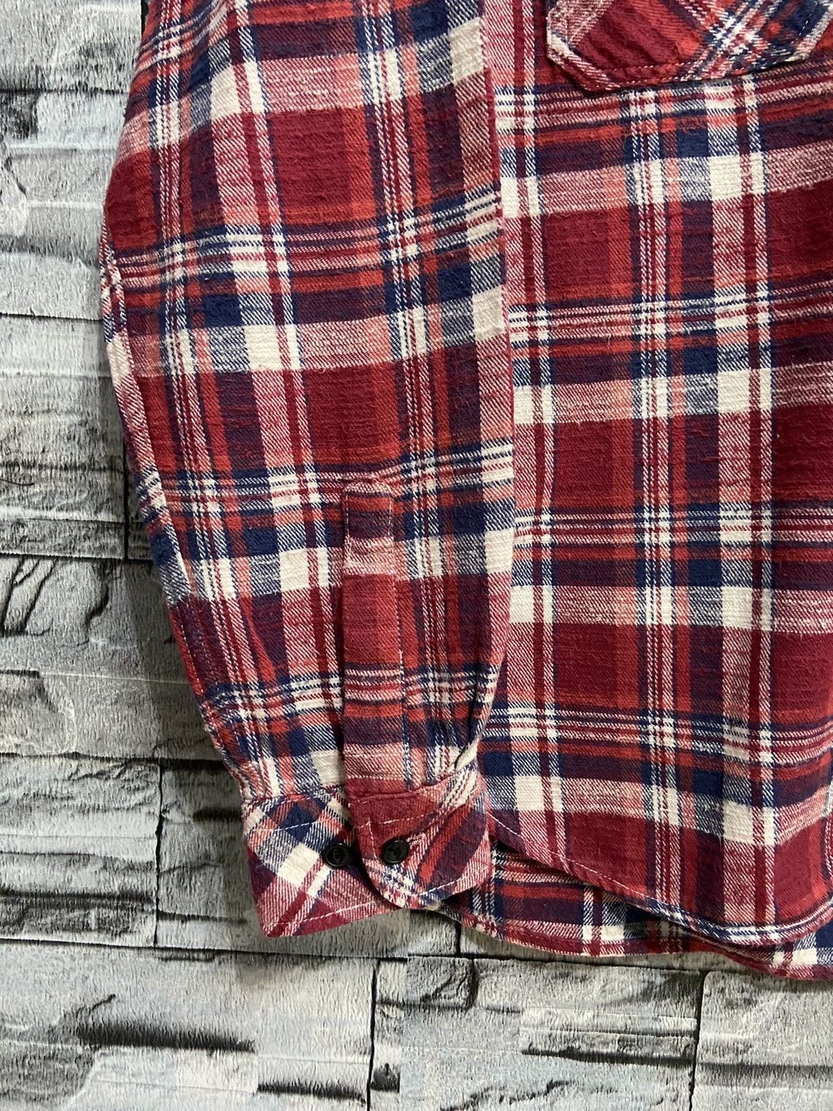 Japanese Brand Vintage Back Number Flannel double pocket plaid Size US M / EU 48-50 / 2 - 5 Thumbnail