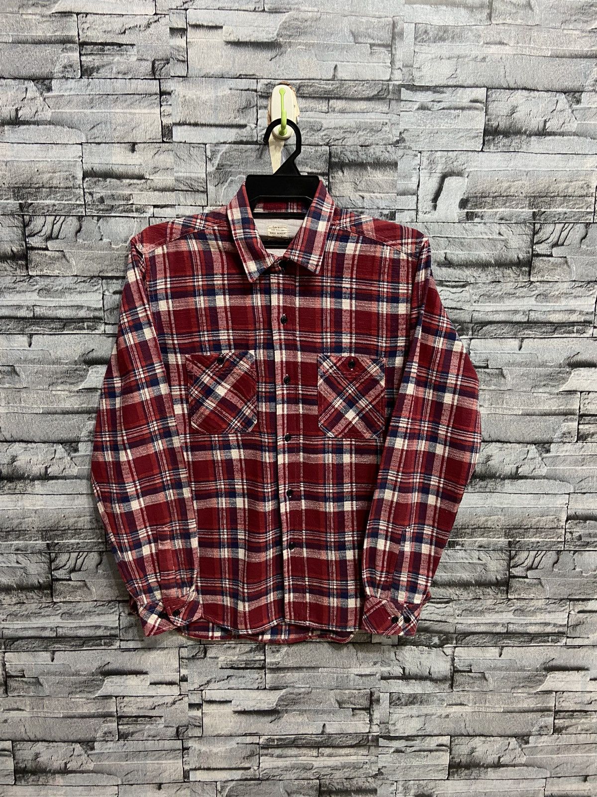 Japanese Brand Vintage Back Number Flannel double pocket plaid Size US M / EU 48-50 / 2 - 1 Thumbnail