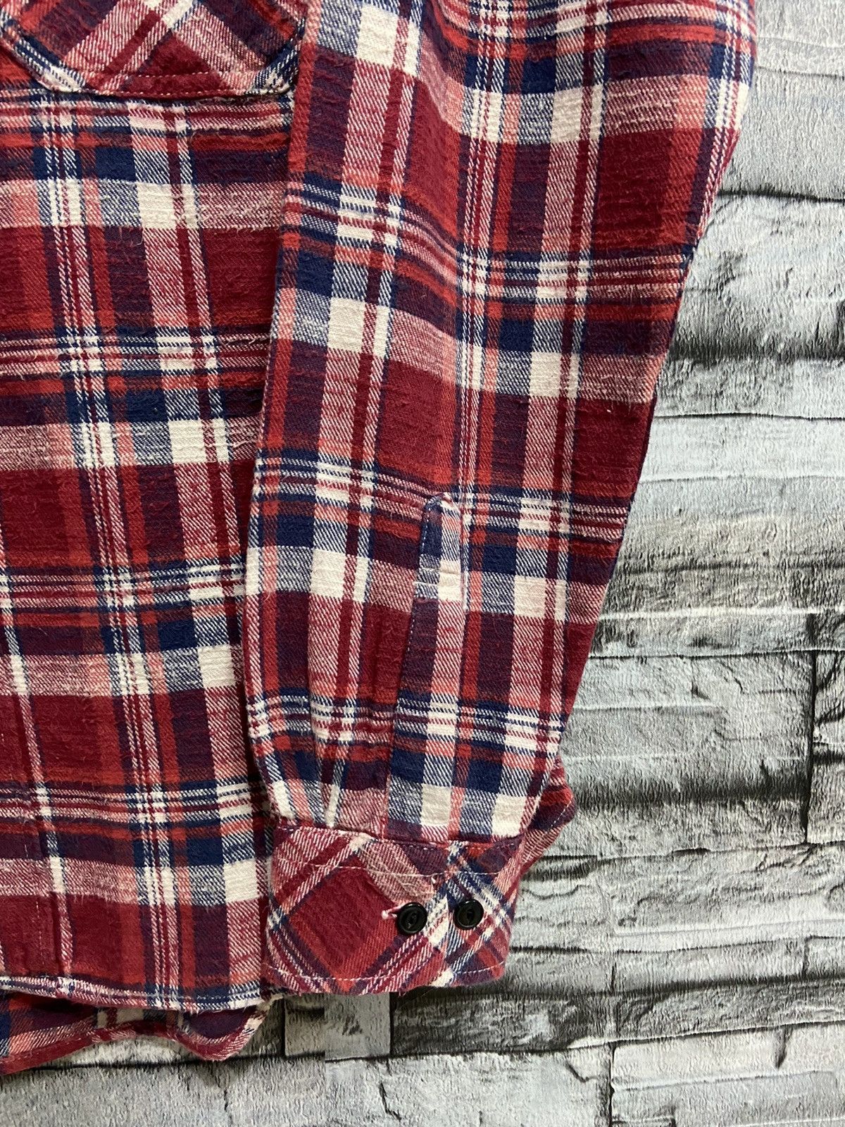 Japanese Brand Vintage Back Number Flannel double pocket plaid Size US M / EU 48-50 / 2 - 6 Thumbnail