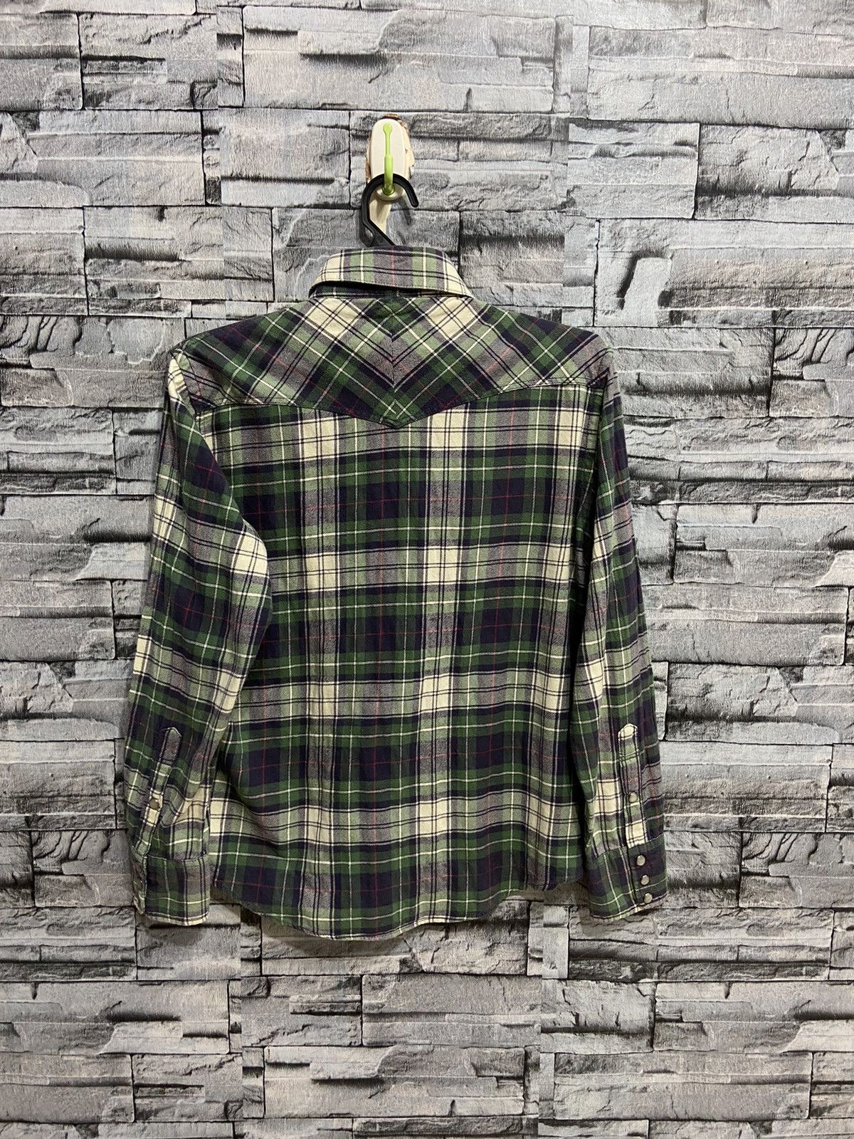 Japanese Brand Vintage Back Number Flannel button double pocket plaid Size US S / EU 44-46 / 1 - 7 Thumbnail