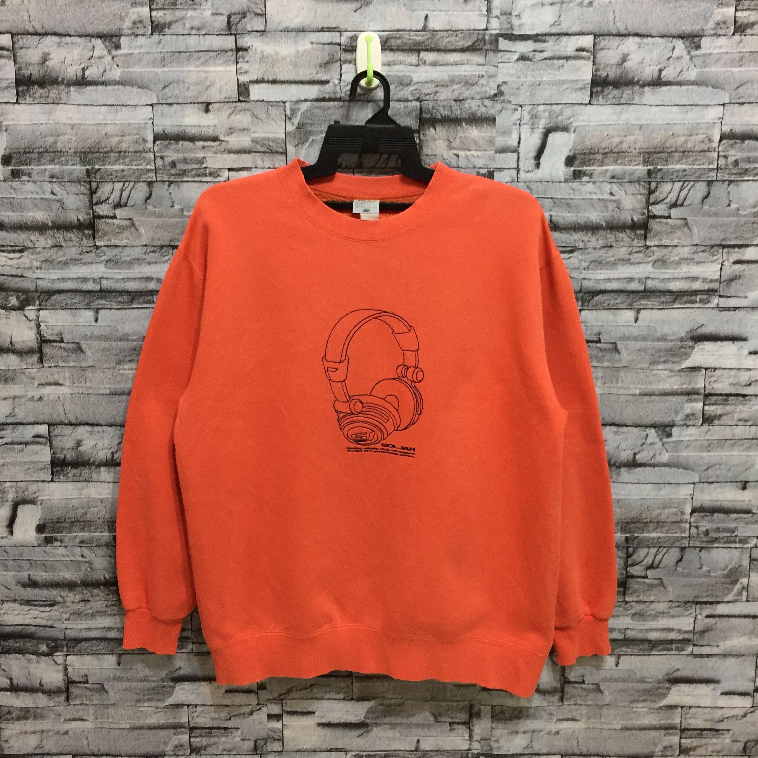 Japanese Brand Vintage Soljah sweatshirt big logo headphone hip hop Size US XL / EU 56 / 4 - 2 Thumbnail
