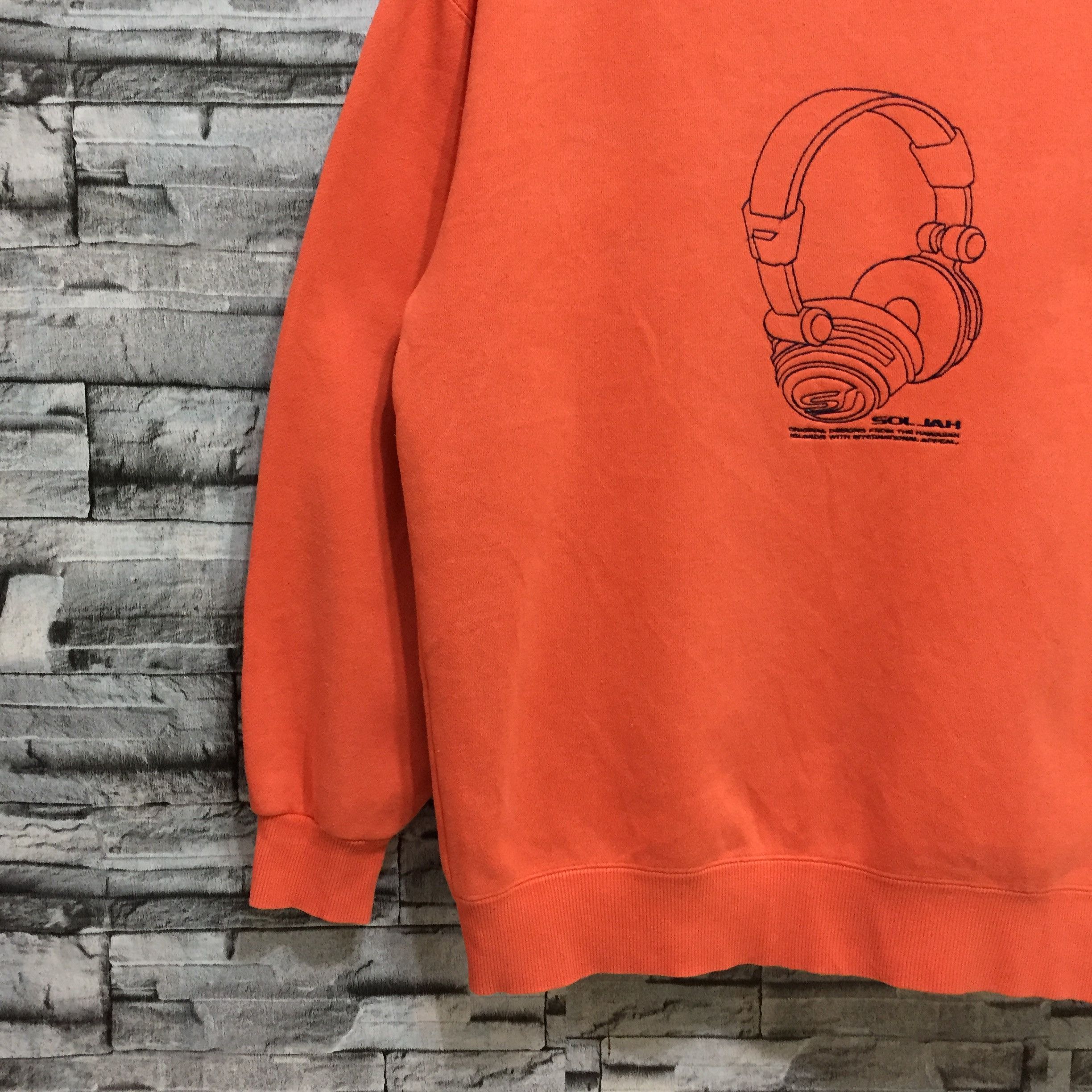 Japanese Brand Vintage Soljah sweatshirt big logo headphone hip hop Size US XL / EU 56 / 4 - 5 Thumbnail