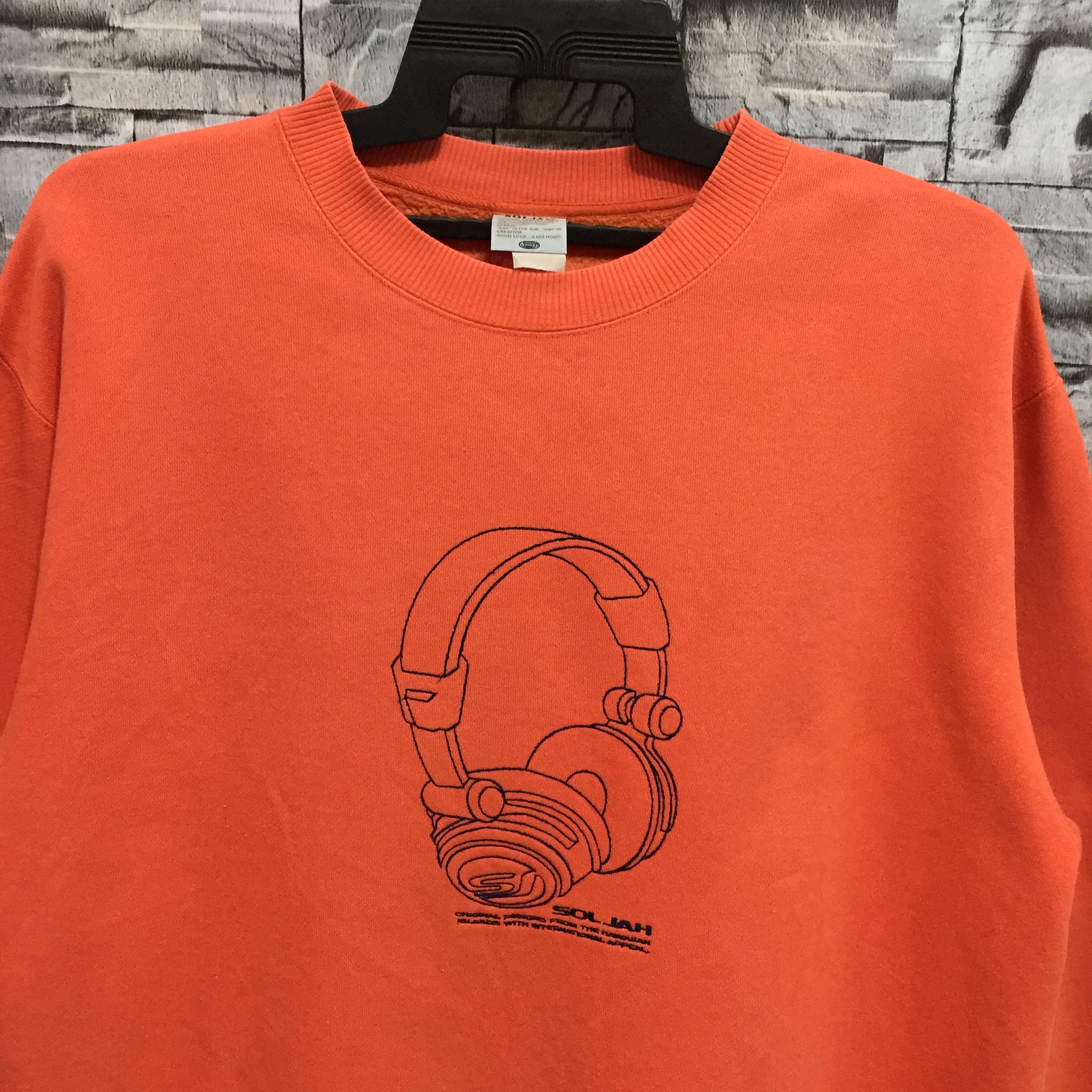 Japanese Brand Vintage Soljah sweatshirt big logo headphone hip hop Size US XL / EU 56 / 4 - 3 Thumbnail