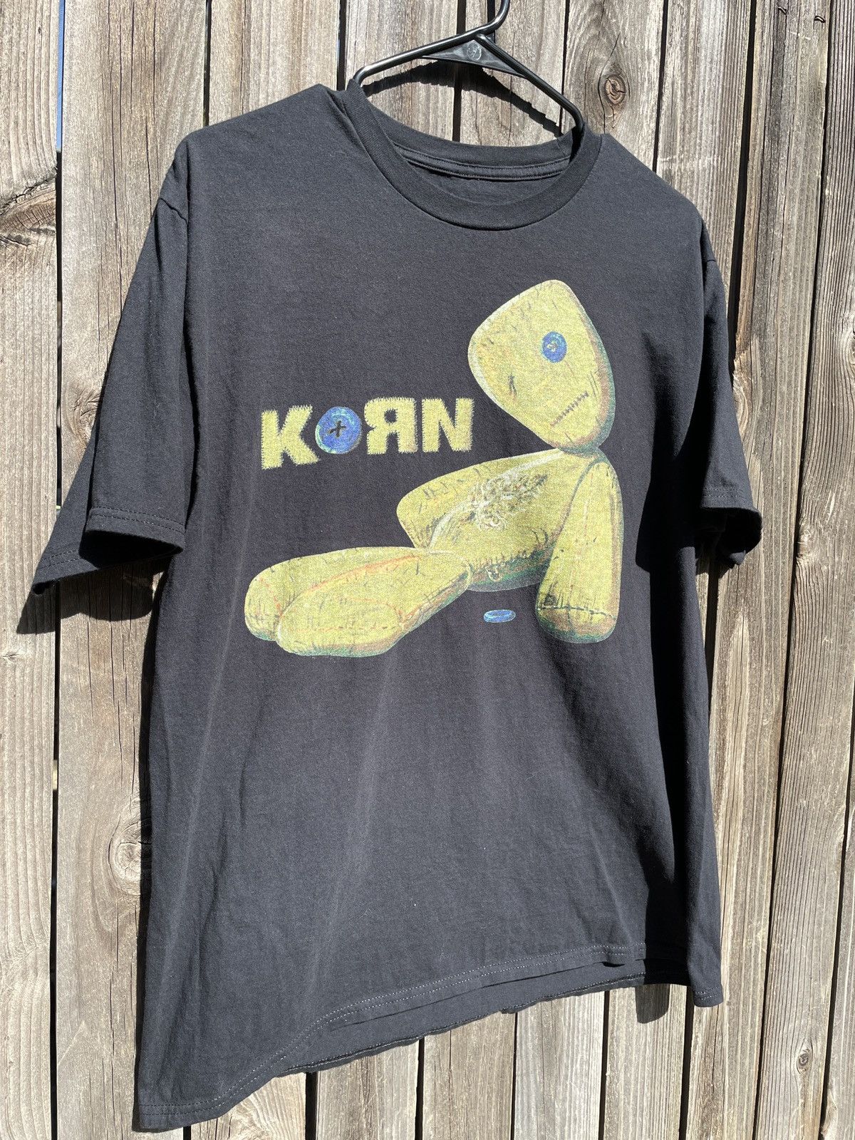 KORN band t-shirt, men's size S (equivalent) unclear black type Vintage Second Hand