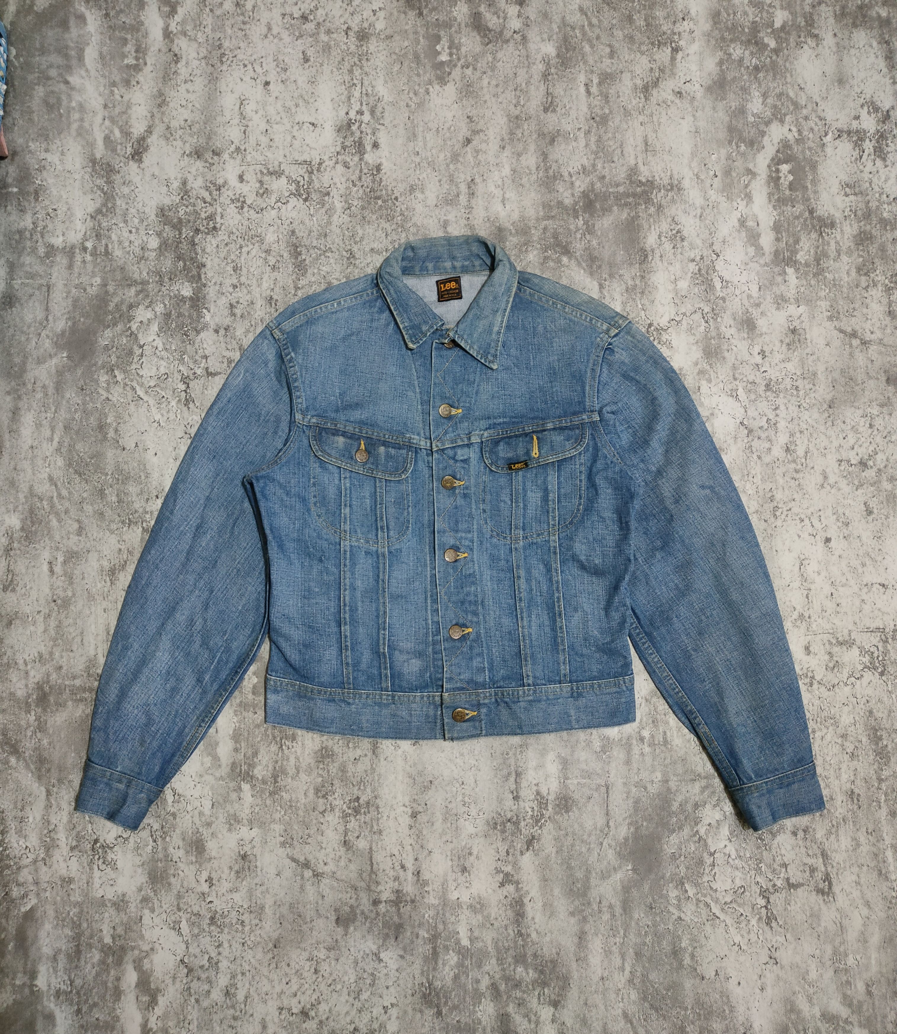 image of Vintage Lee Riders Trucker Denim in Blue Denim, Men's (Size Medium)
