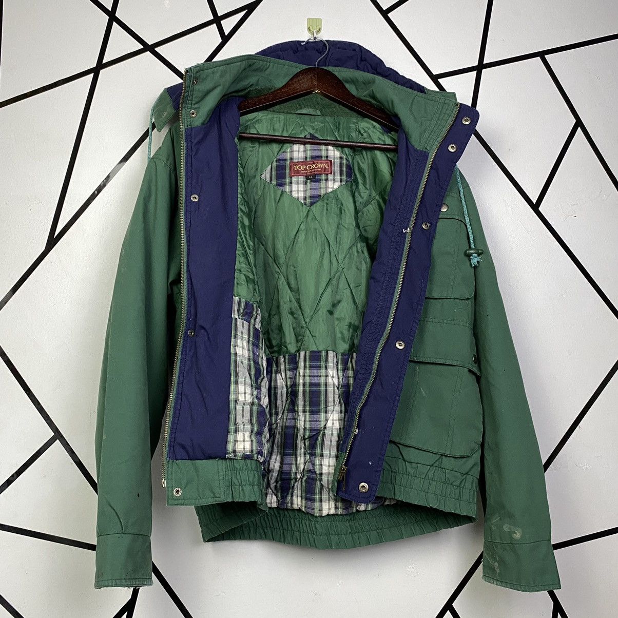 Japanese Brand Disstressed vintage top crown bomber jacket army hodded Size US XL / EU 56 / 4 - 3 Thumbnail