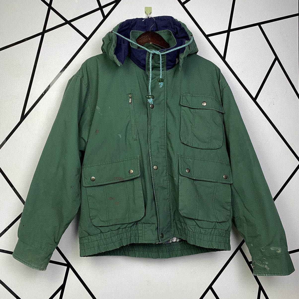 Japanese Brand Disstressed vintage top crown bomber jacket army hodded Size US XL / EU 56 / 4 - 1 Thumbnail
