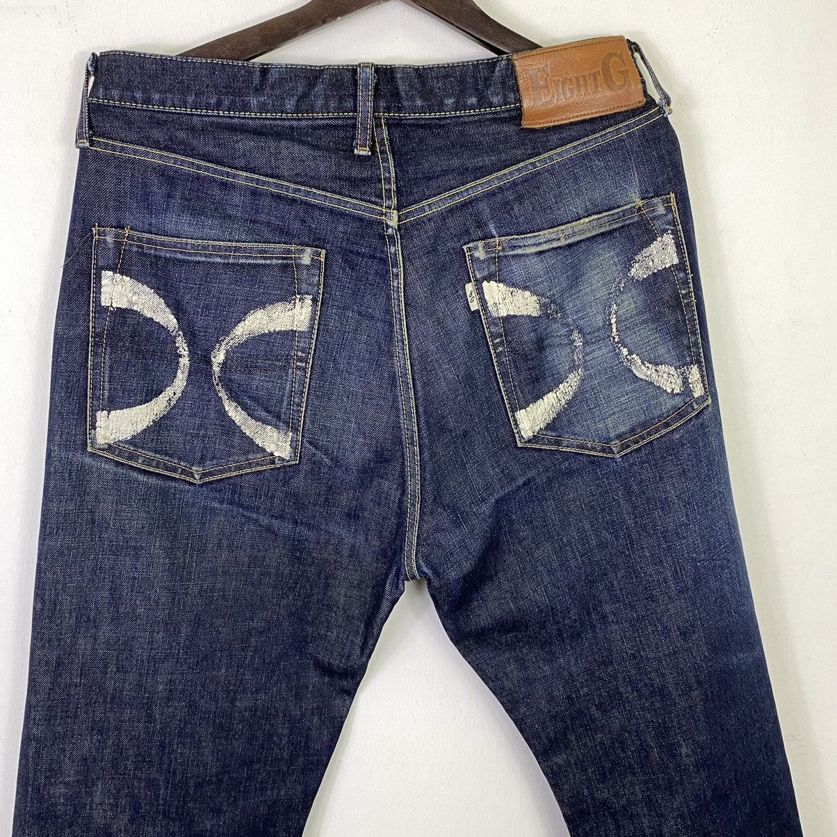 14th Addiction × Blue Blue Japan × Japanese Brand Redline🔥 Vintage Japanese 8G Selvedge Baggy Denim Jeans Size US 34 / EU 50 - 6 Thumbnail