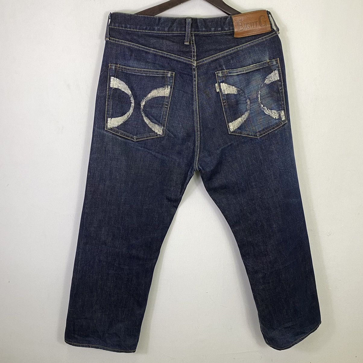 14th Addiction × Blue Blue Japan × Japanese Brand Redline🔥 Vintage Japanese 8G Selvedge Baggy Denim Jeans Size US 34 / EU 50 - 1 Thumbnail