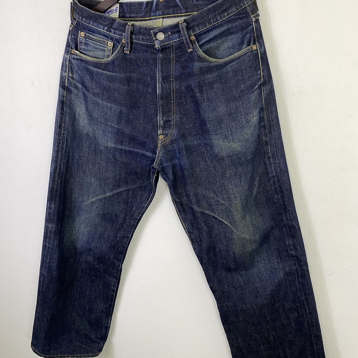 14th Addiction × Blue Blue Japan × Japanese Brand Redline🔥 Vintage Japanese 8G Selvedge Baggy Denim Jeans Size US 34 / EU 50 - 5 Thumbnail