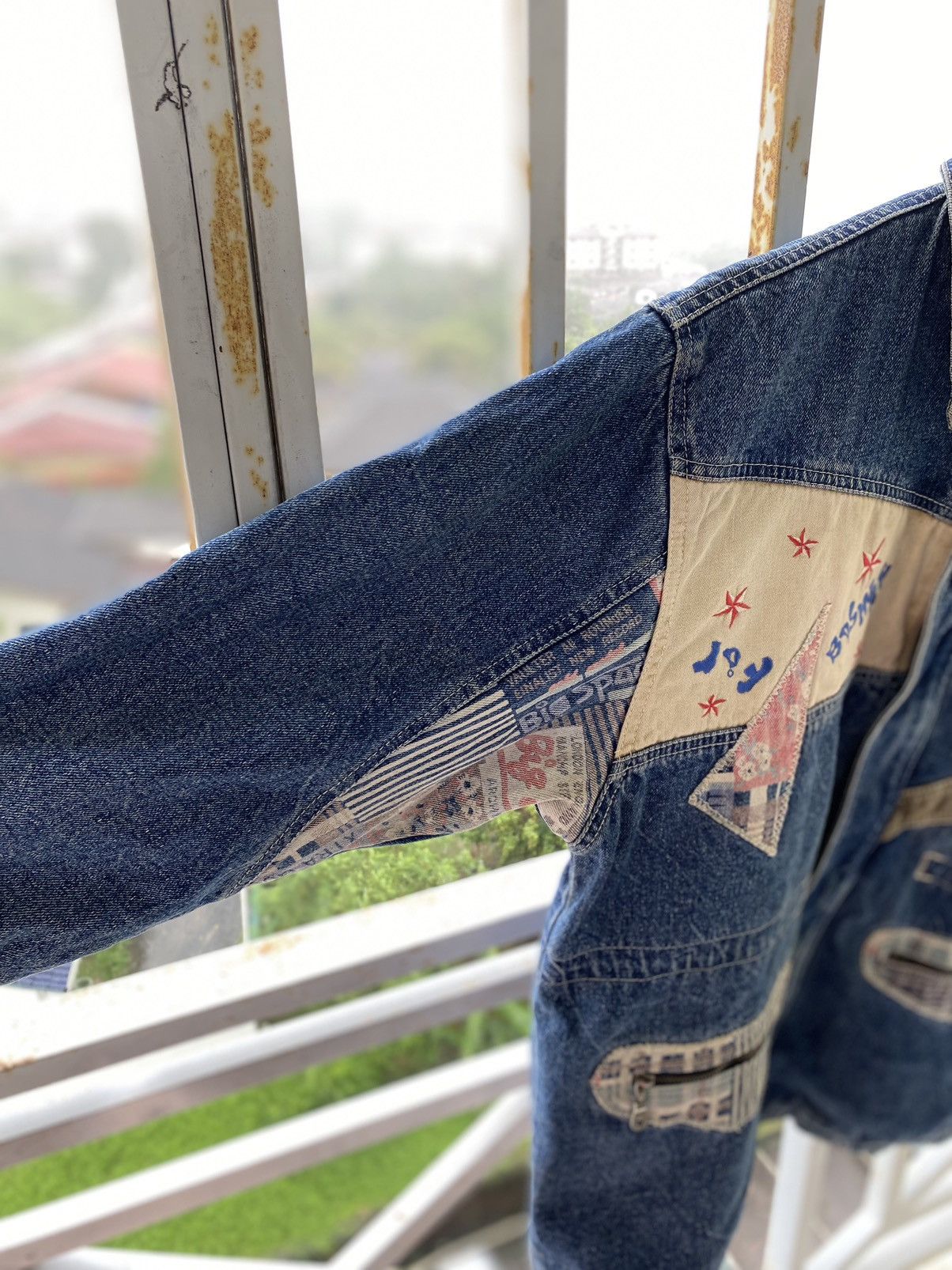 Japanese Brand Vintage Boshije Youth Patch Work Denim Jacket Size US M / EU 48-50 / 2 - 3 Thumbnail