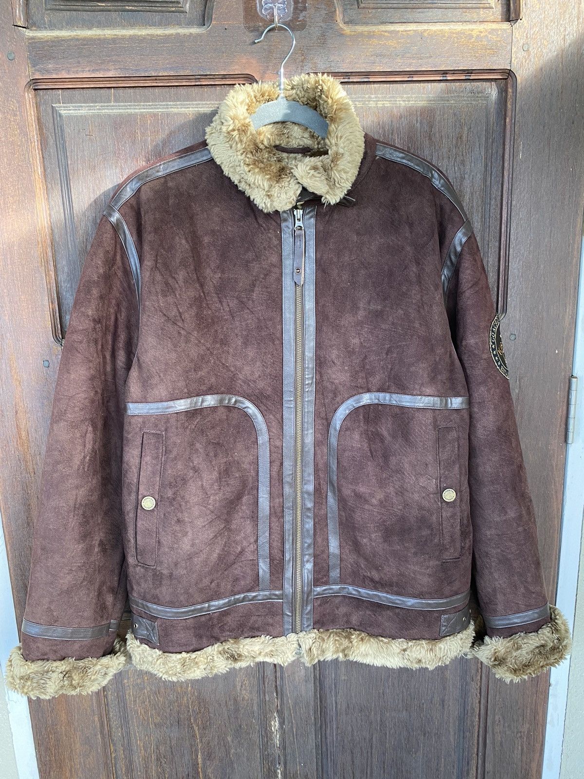 Japanese Brand OFFER🔥Vintage Sherpa Lining Patch Work Military Jacket Size US M / EU 48-50 / 2 - 2 Thumbnail