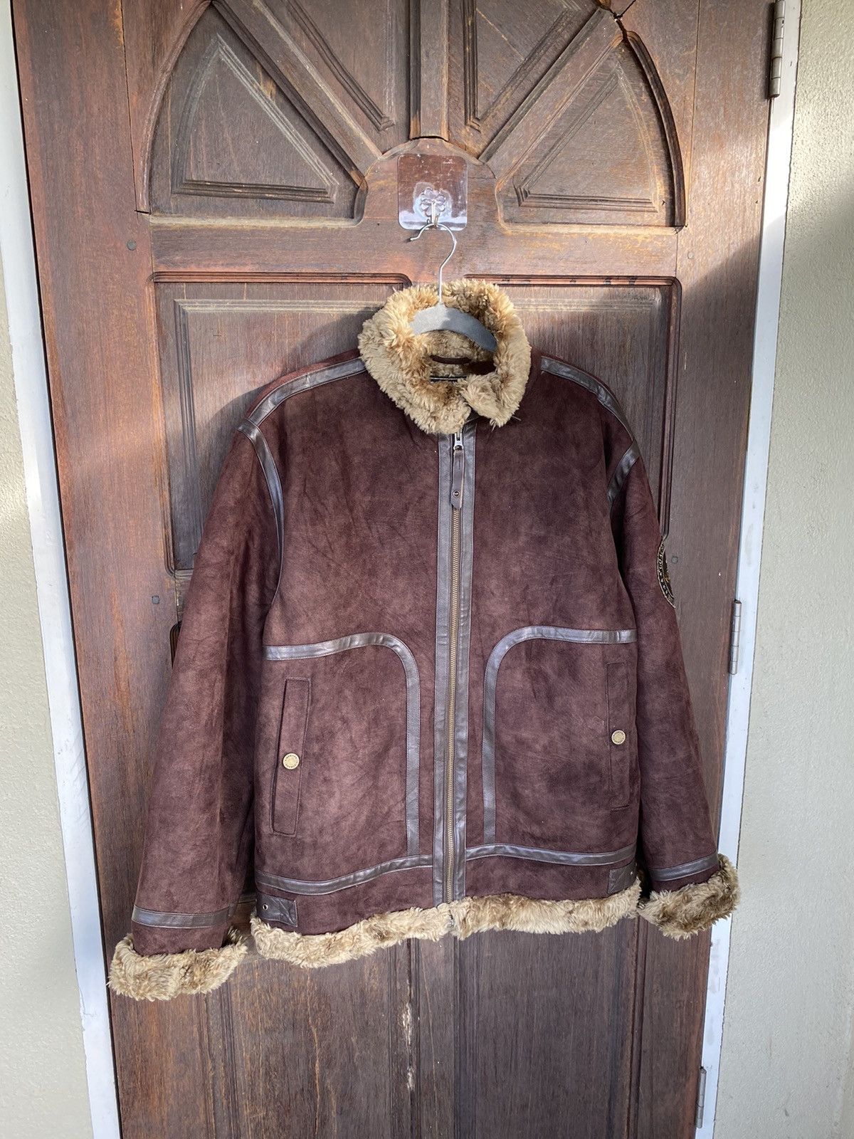 Japanese Brand OFFER🔥Vintage Sherpa Lining Patch Work Military Jacket Size US M / EU 48-50 / 2 - 1 Thumbnail