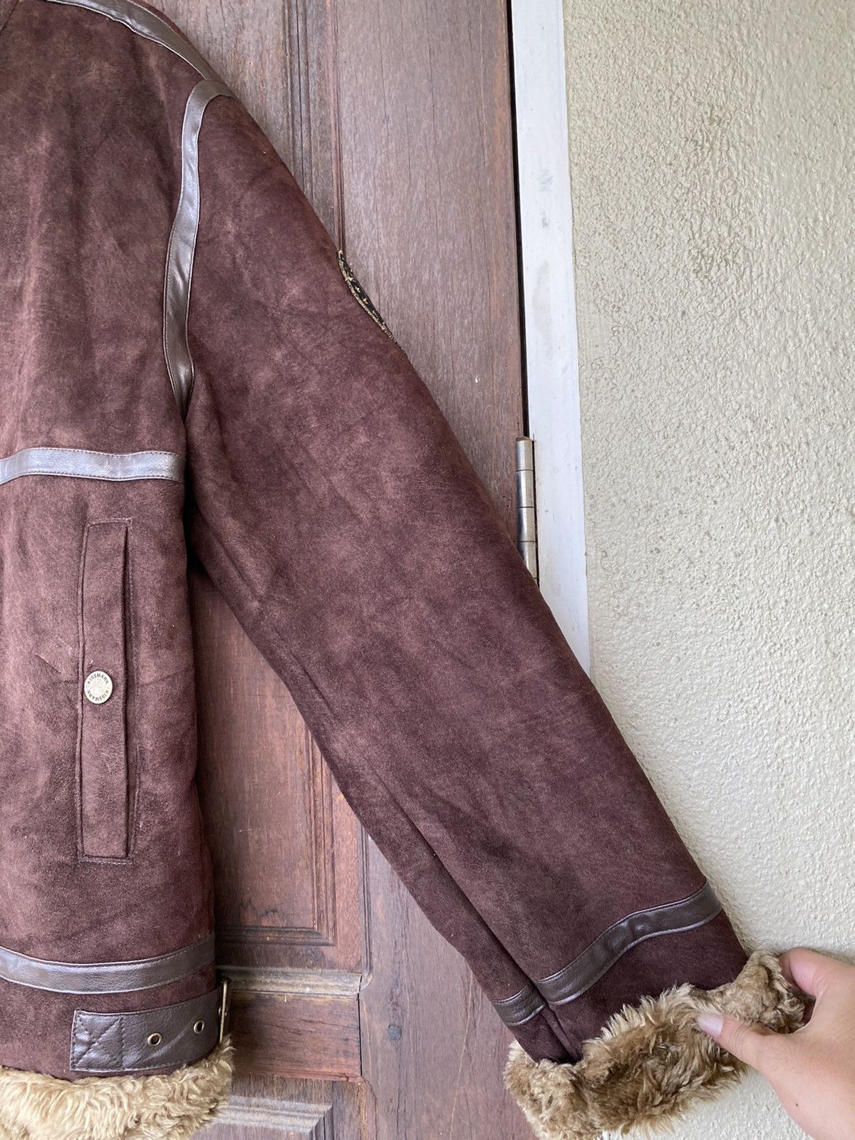 Japanese Brand OFFER🔥Vintage Sherpa Lining Patch Work Military Jacket Size US M / EU 48-50 / 2 - 4 Thumbnail