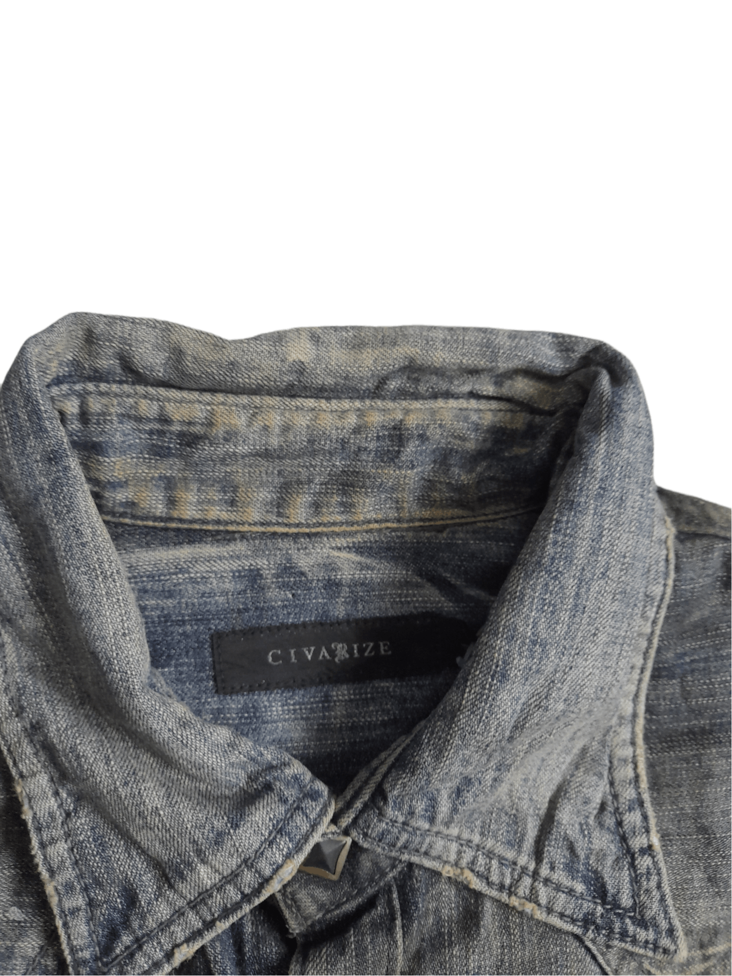 CIVARIZE Civarize Distressed Denim Shirt (E82) Size US S / EU 44-46 / 1 - 4 Thumbnail