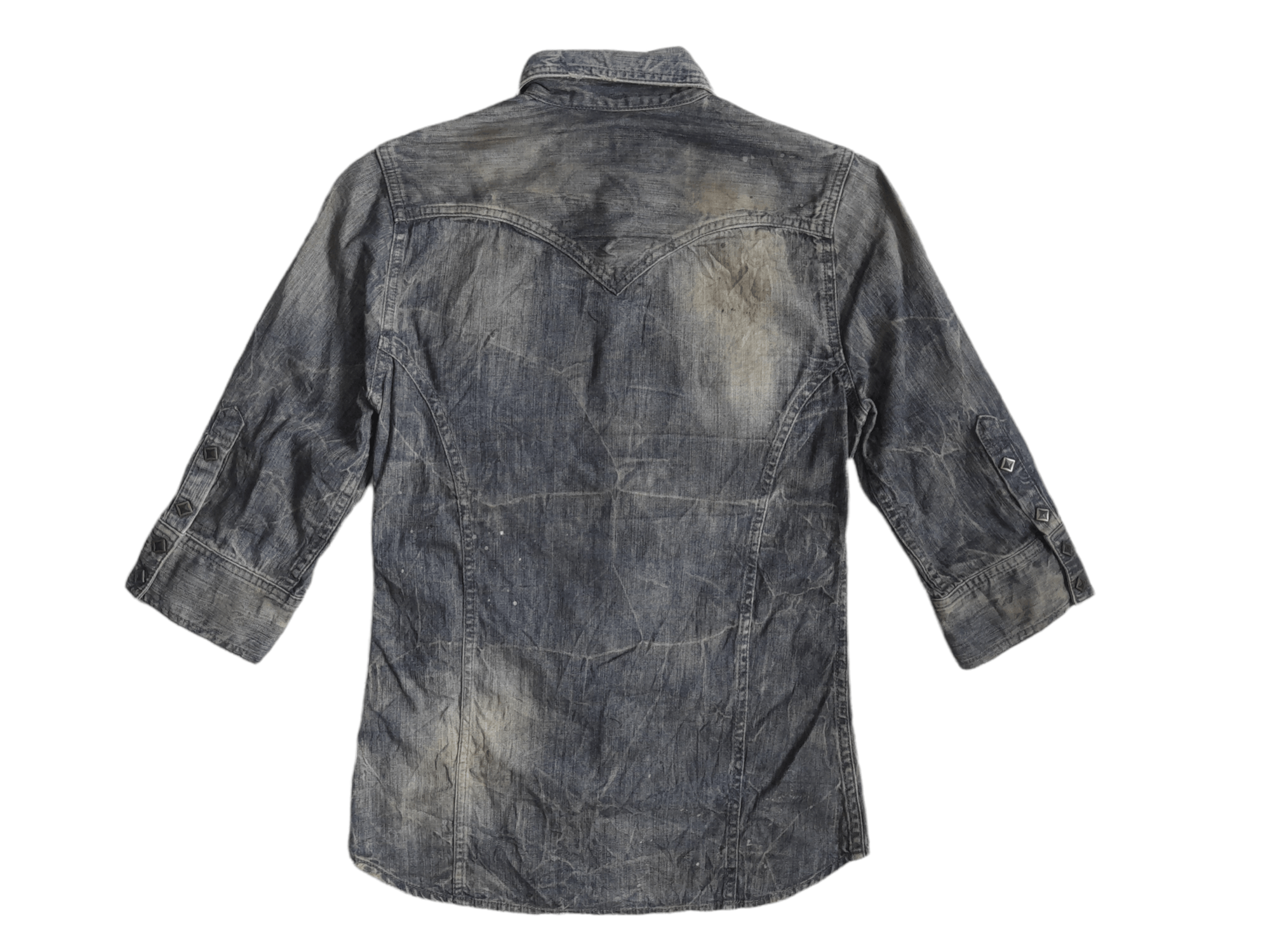 CIVARIZE Civarize Distressed Denim Shirt (E82) Size US S / EU 44-46 / 1 - 5 Thumbnail