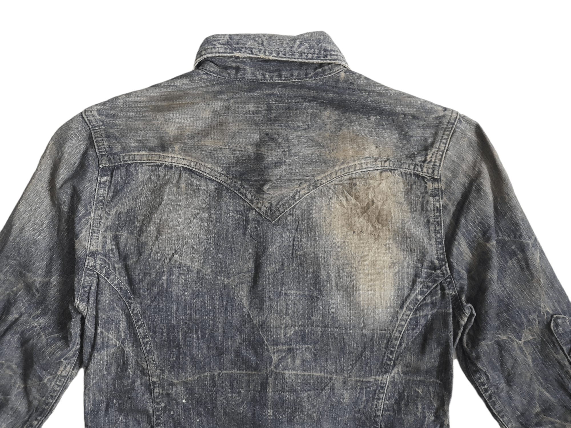 CIVARIZE Civarize Distressed Denim Shirt (E82) Size US S / EU 44-46 / 1 - 7 Thumbnail